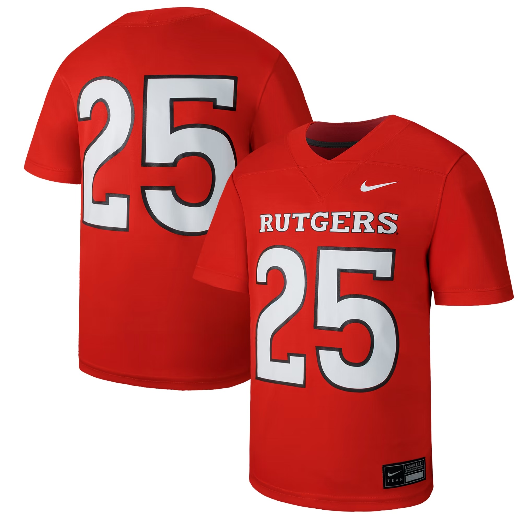 Hunk Wear - #1 Rutgers Scarlet Knights Nike Youth Untouchable Replica Game Jersey - Scarlet