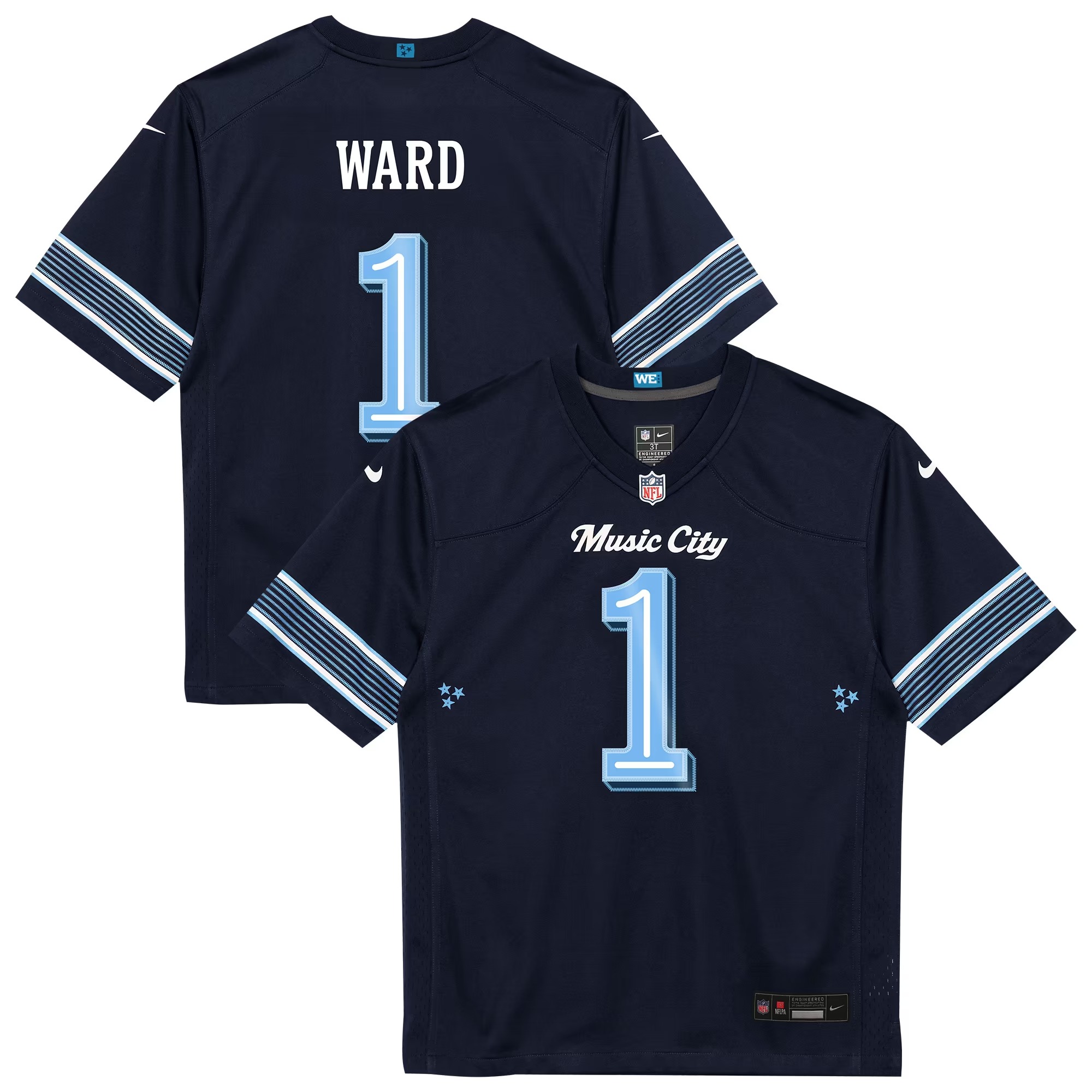 Hunk Wear - Cameron Ward Tennessee Titans Nike Preschool 2026 Rivalries Collection Game Jersey - Navy
