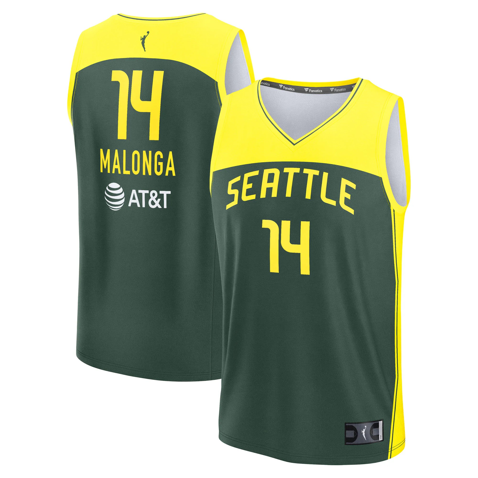 Hunk Wear - Dominique Malonga Seattle Storm Fanatics Youth 2025 WNBA Draft Explorer Edition Fast Break Replica Jersey - Green
