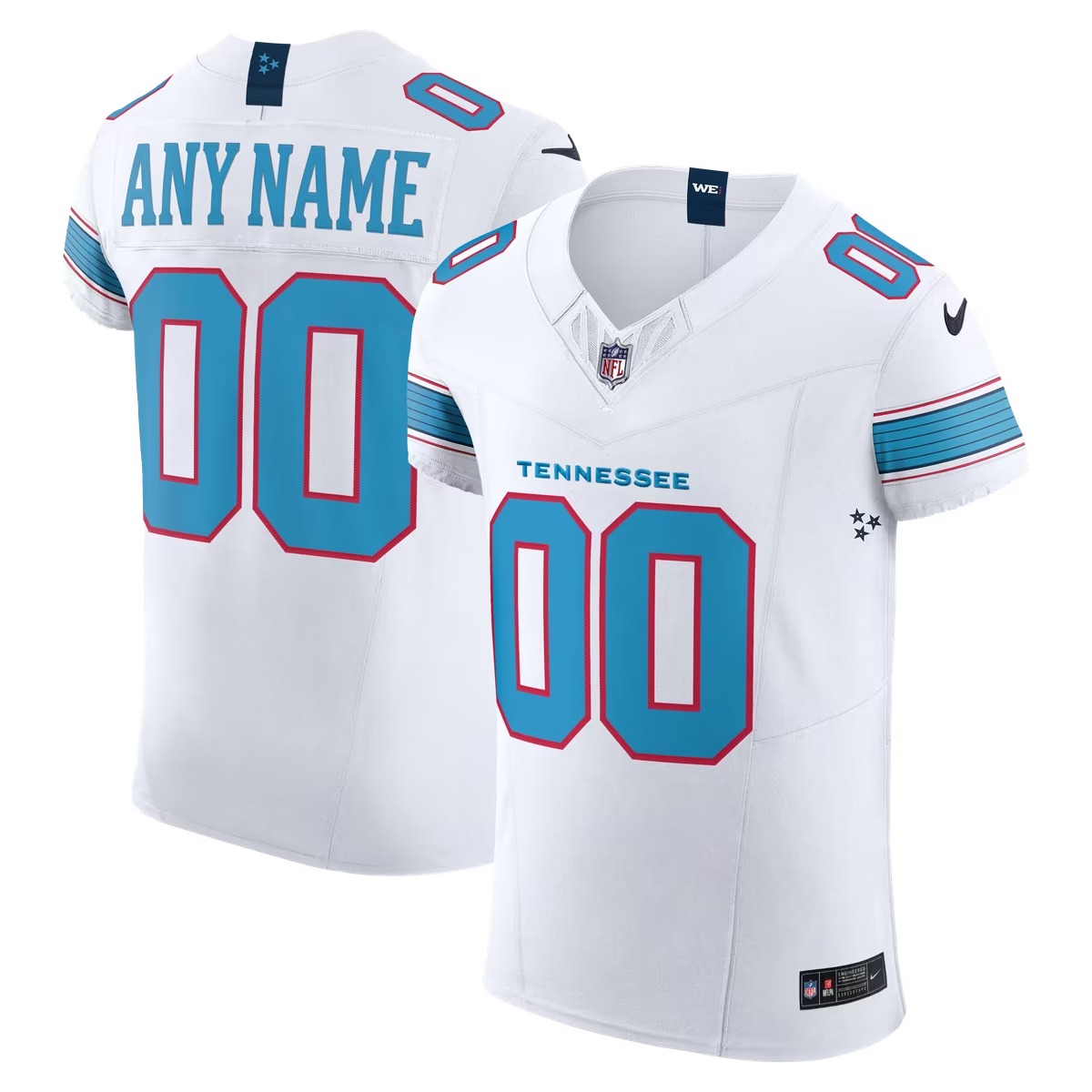 Hunk Wear - Tennessee Titans Nike Vapor F.U.S.E. Elite Custom Jersey - White