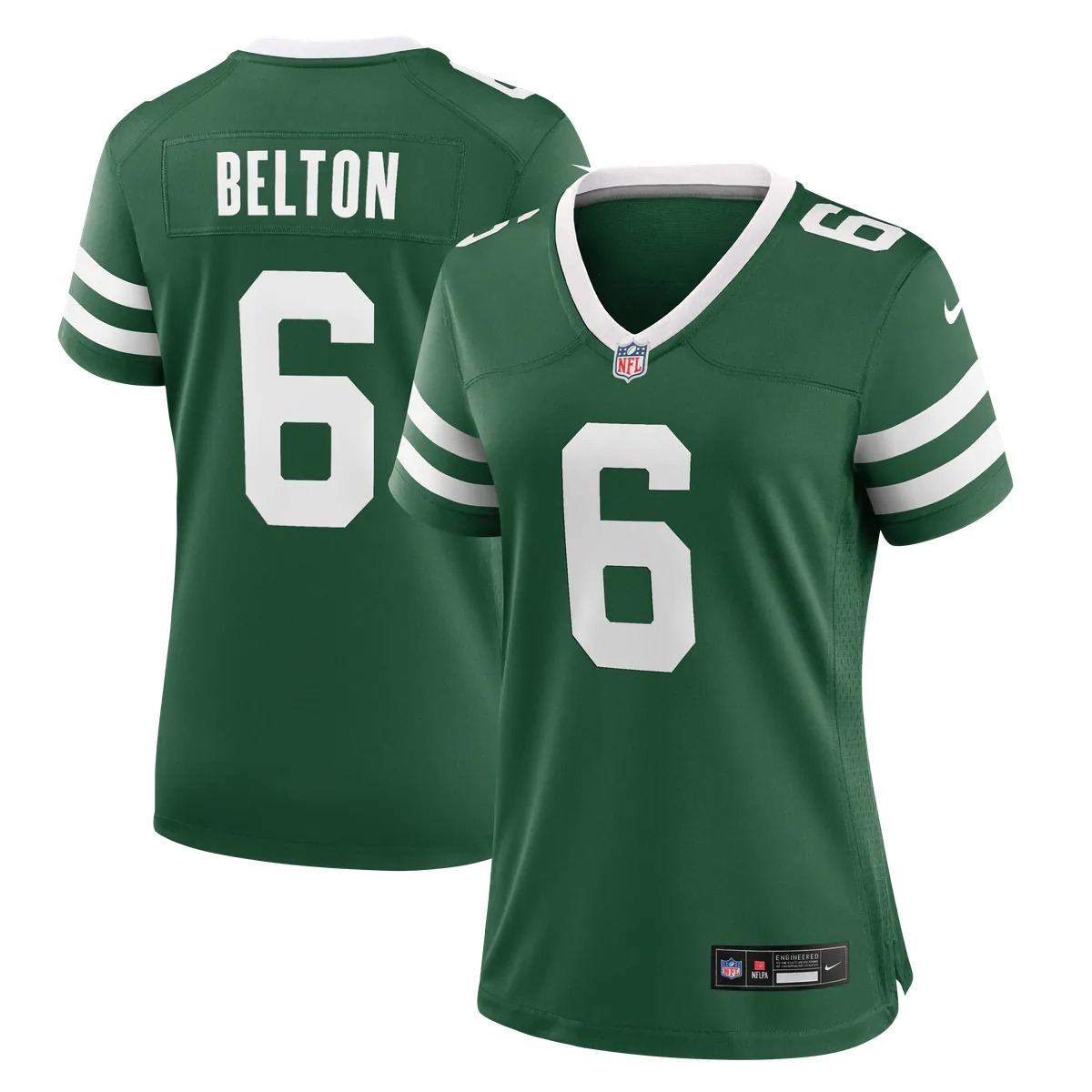 Hunk Wear - Dane Belton New York Jets Nike Women's Team Game Jersey - Legacy Green