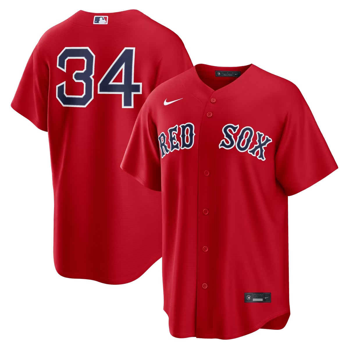 Hunk Wear - David Ortiz Boston Red Sox Nike Alternate Replica Jersey - Red