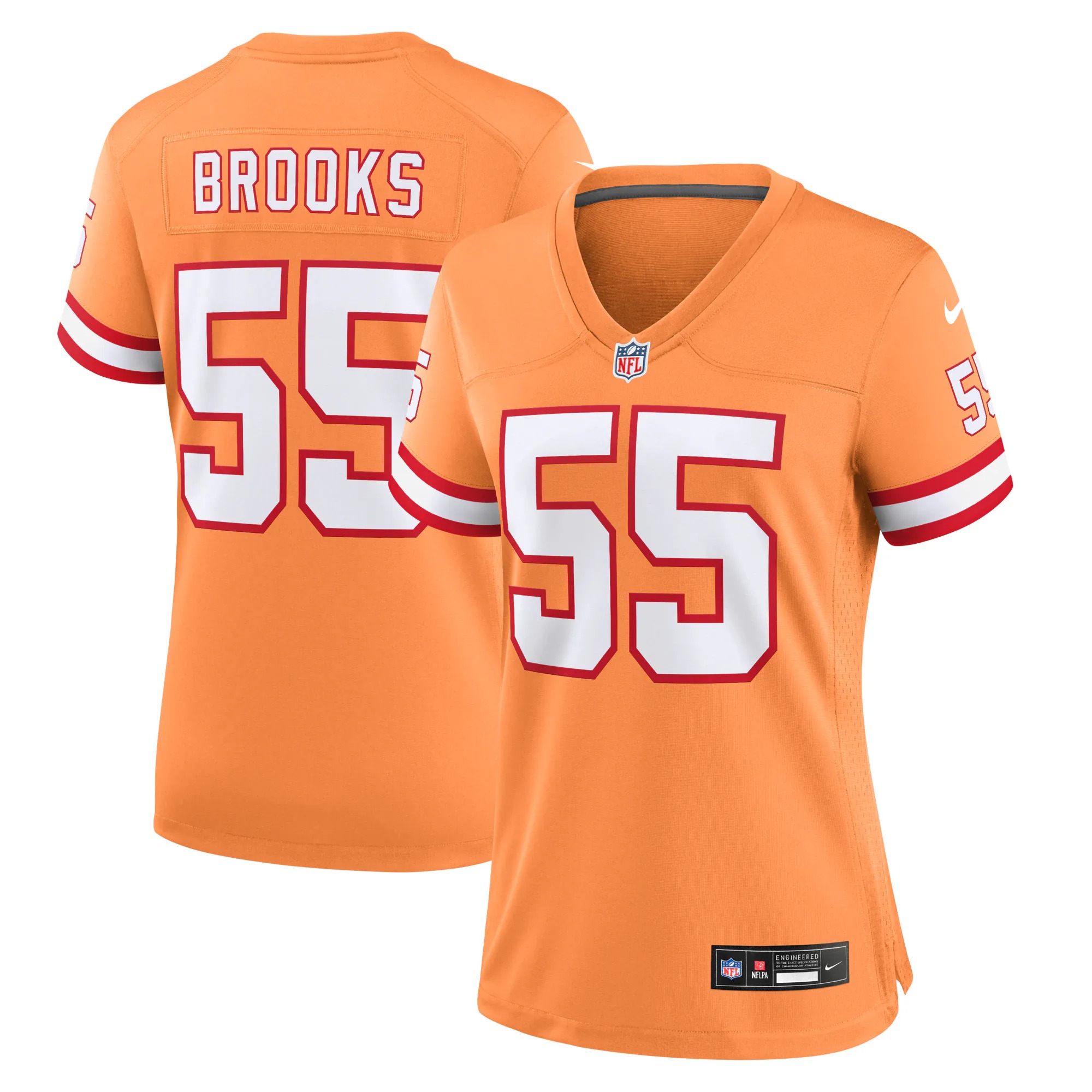 Hunk Wear - Derrick Brooks Tampa Bay Buccaneers Nike Women's Throwback Game Jersey - Orange
