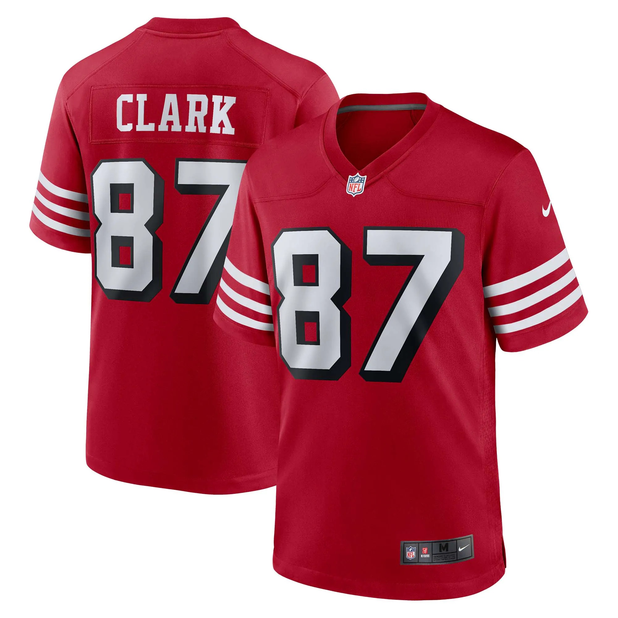 Hunk Wear - Dwight Clark San Francisco 49ers Nike Retired Player Alternate Game Jersey - Scarlet