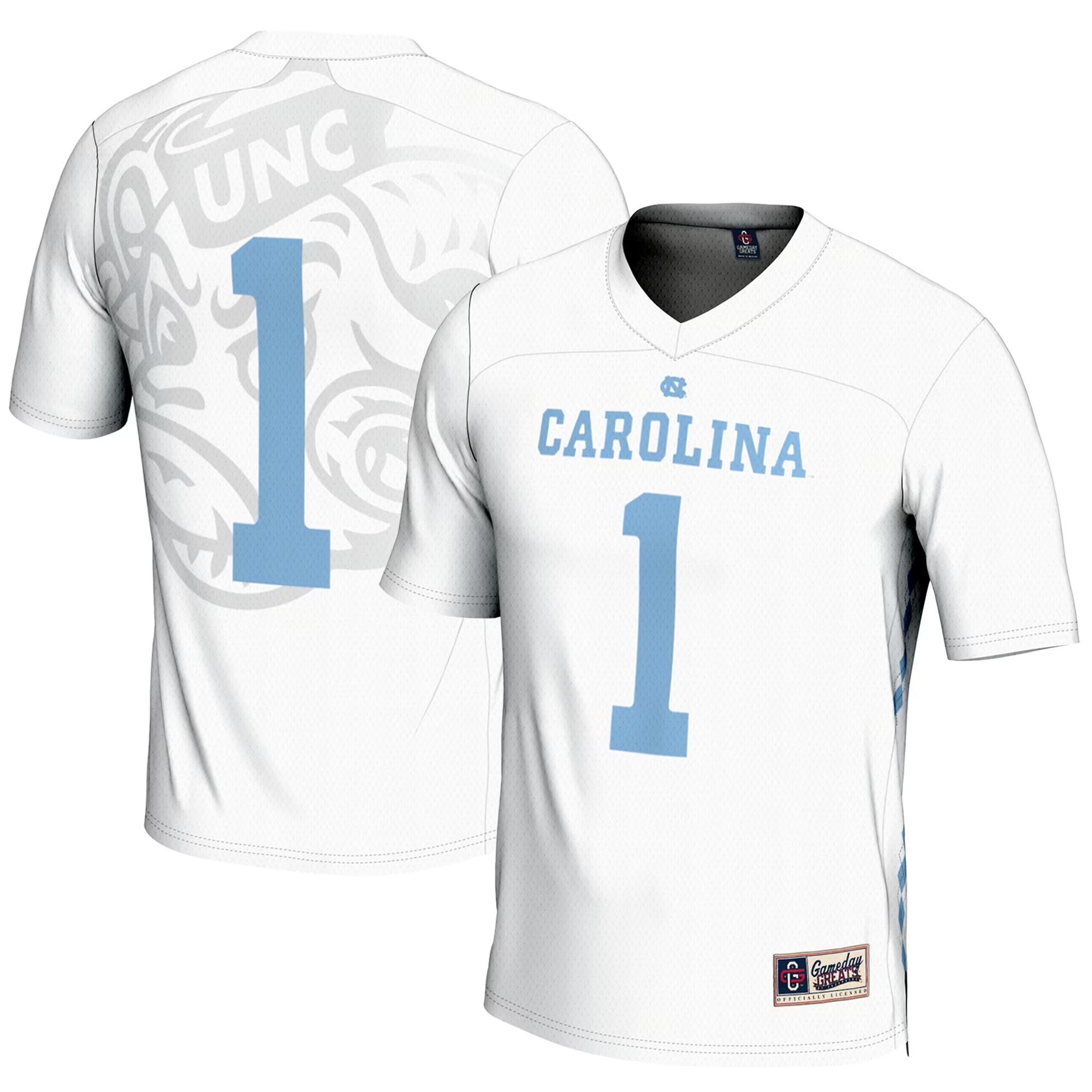 Hunk Wear - #1 North Carolina Tar Heels GameDay Greats Youth Lightweight Men's Lacrosse Jersey - White