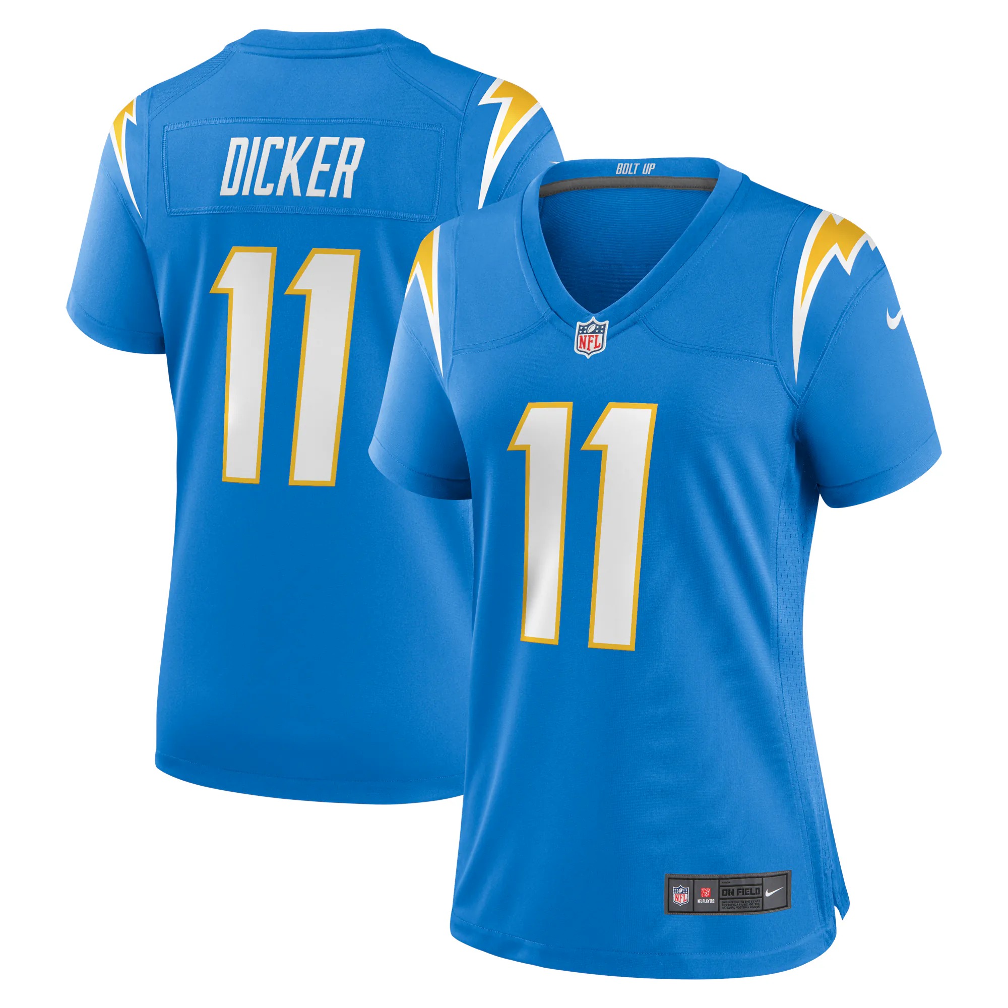 Hunk Wear - Cameron Dicker Los Angeles Chargers Nike Women's Game Jersey - Powder Blue