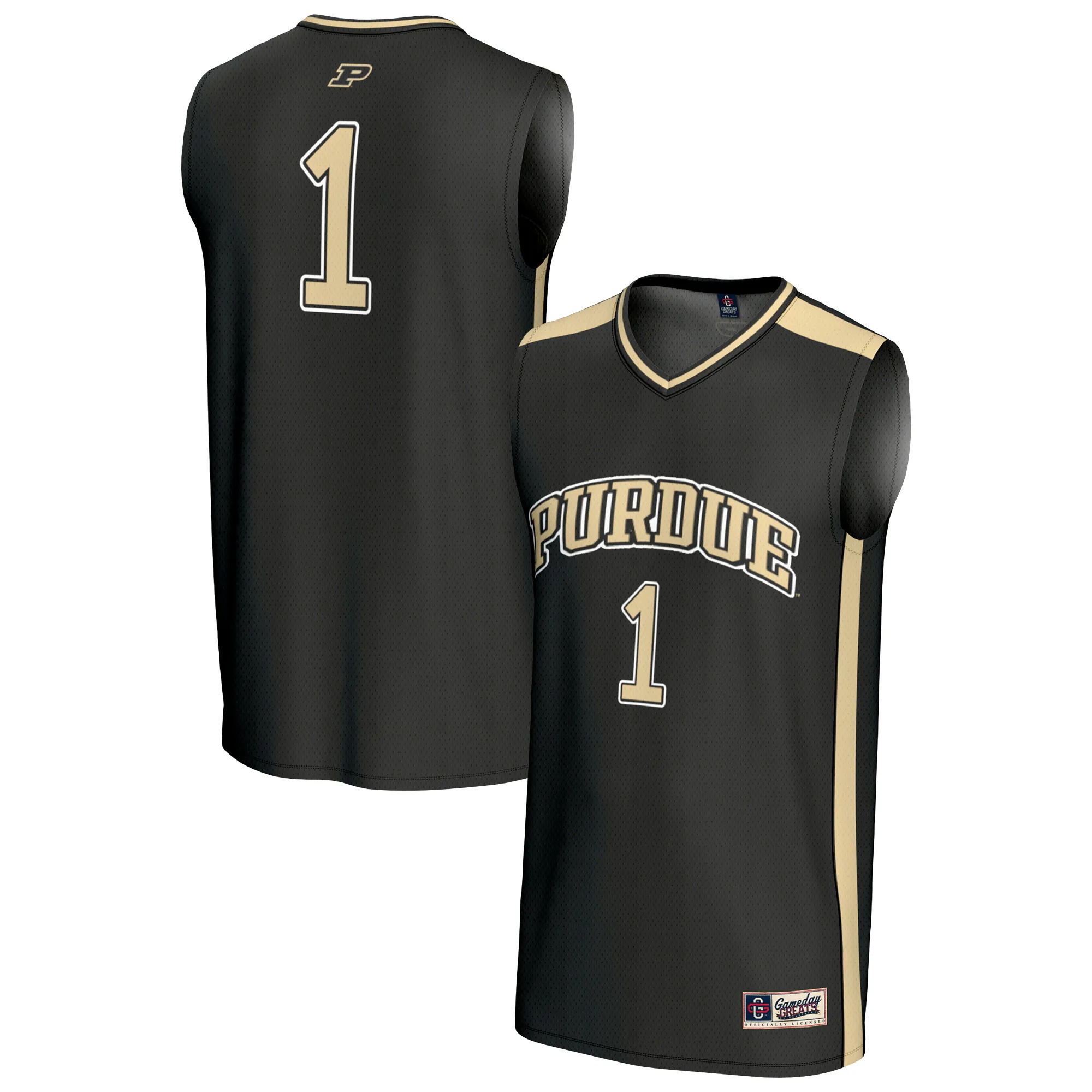 Hunk Wear - #1 Purdue Boilermakers GameDay Greats Youth Lightweight Collegiate Basketball Fashion Jersey - Black