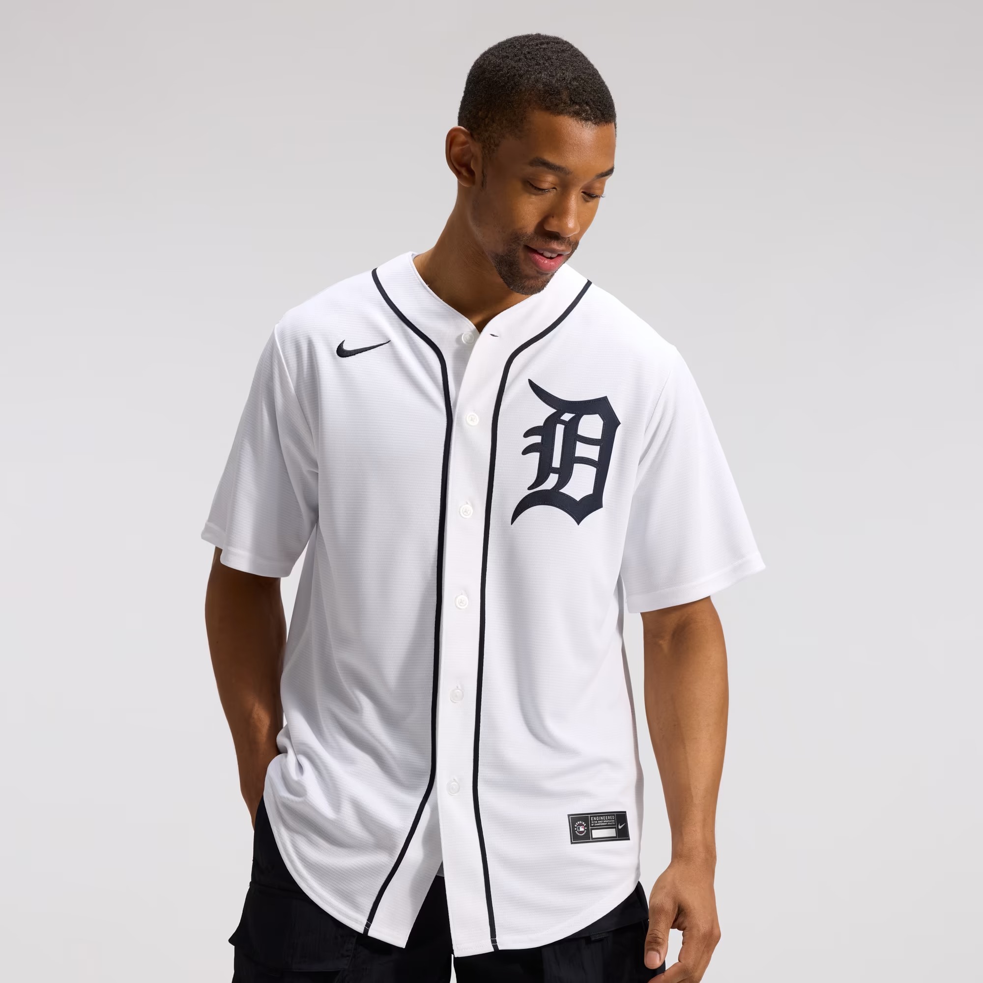 Hunk Wear - Detroit Tigers Nike Home Replica Jersey - White