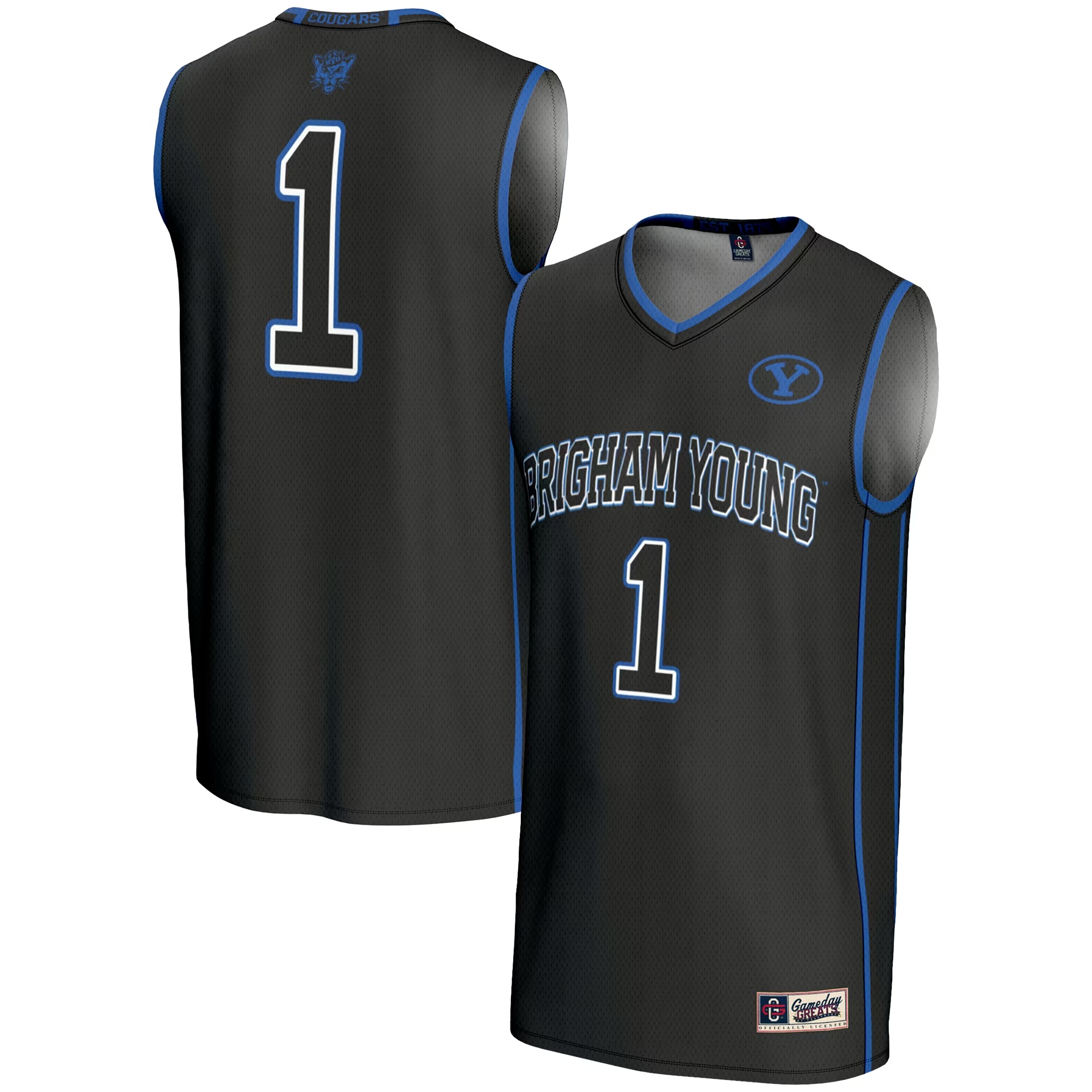 Hunk Wear - #1 BYU Cougars GameDay Greats Youth Lightweight Basketball Jersey - Black