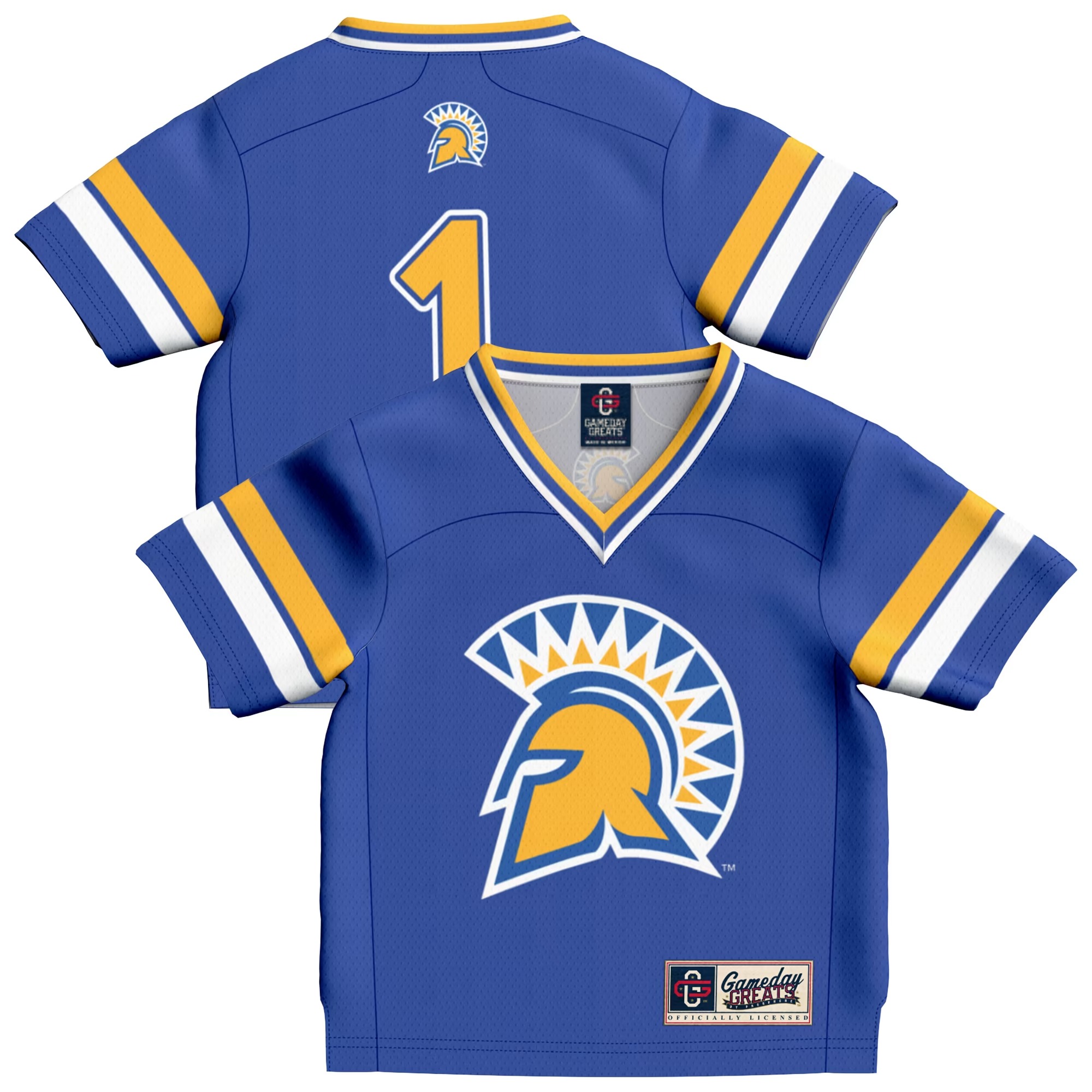 Hunk Wear - #1 San Jose State Spartans GameDay Greats Infant Collegiate Football Fashion Jersey - Royal