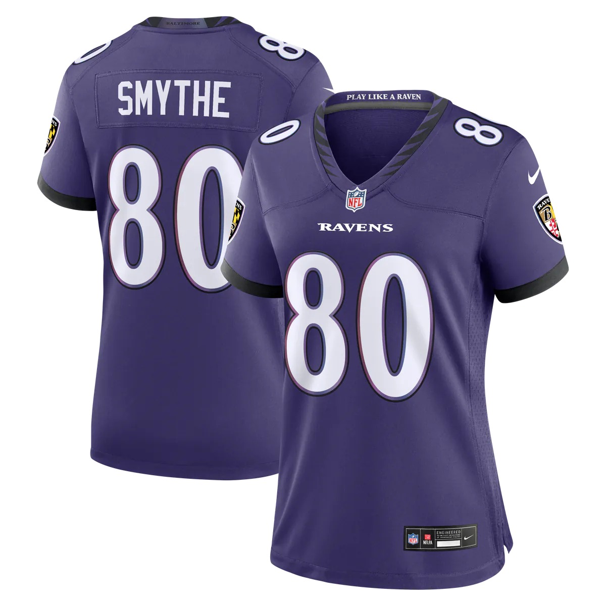 Hunk Wear - Durham Smythe Baltimore Ravens Nike Women's Team Game Jersey - Purple