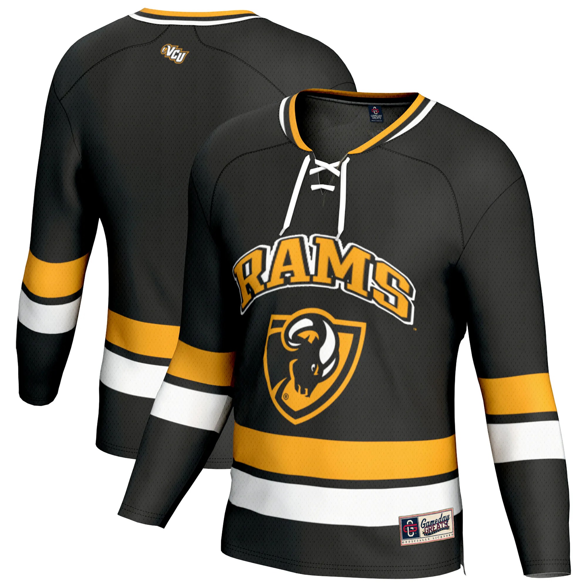 Hunk Wear - VCU Rams GameDay Greats Spirit Hockey Jersey - Black