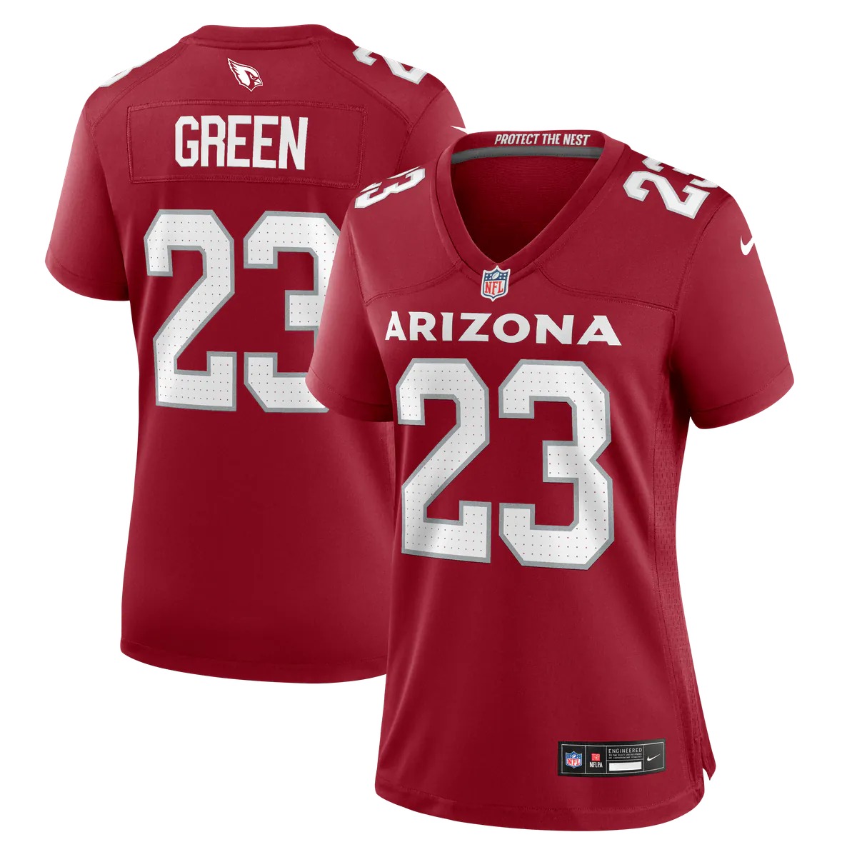 Hunk Wear - Art Green Arizona Cardinals Nike Women's Team Game Jersey - Cardinal