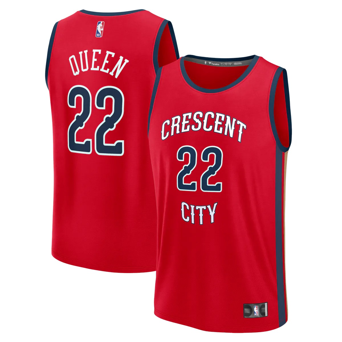 Hunk Wear - Derik Queen New Orleans Pelicans Fanatics Fast Break Replica Player Jersey - Statement Edition - Red