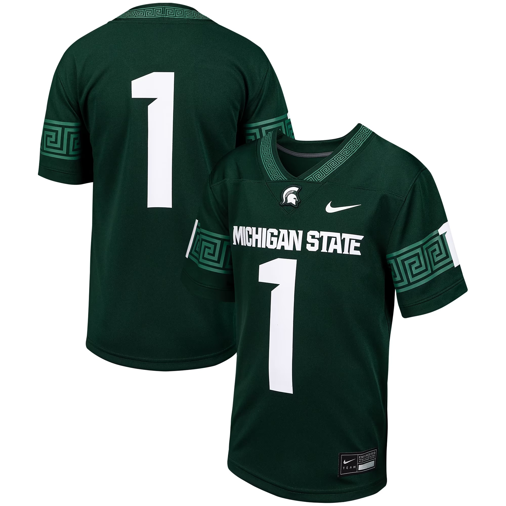 Hunk Wear - # Michigan State Spartans Nike Youth Football Game Jersey - Green