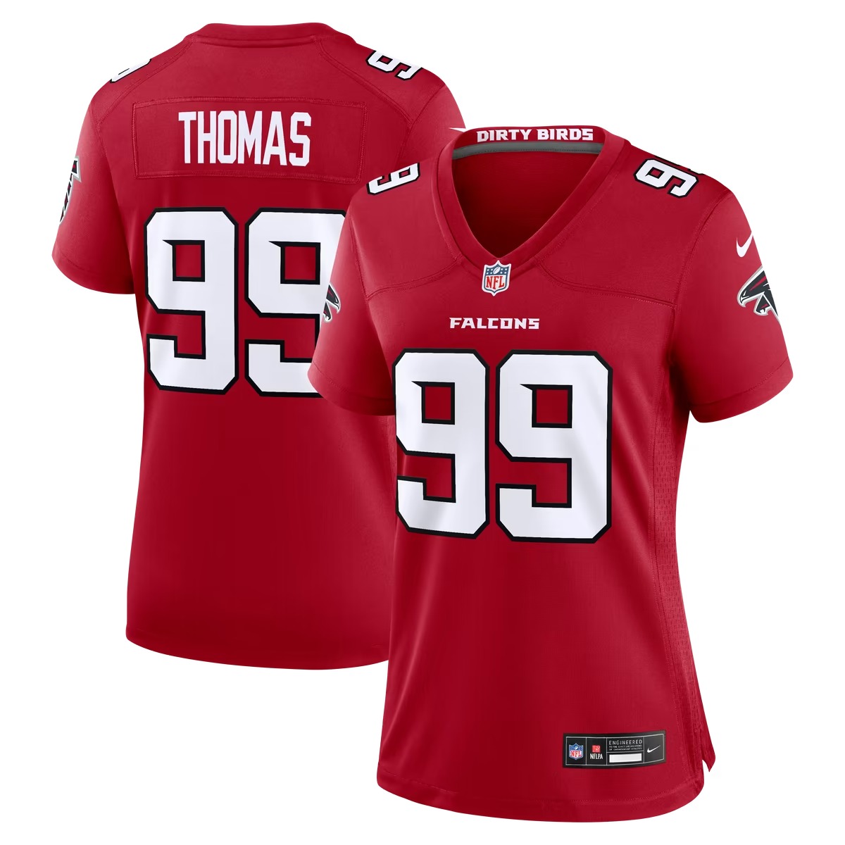 Hunk Wear - Cameron Thomas Atlanta Falcons Nike Women's Team Game Jersey - Red