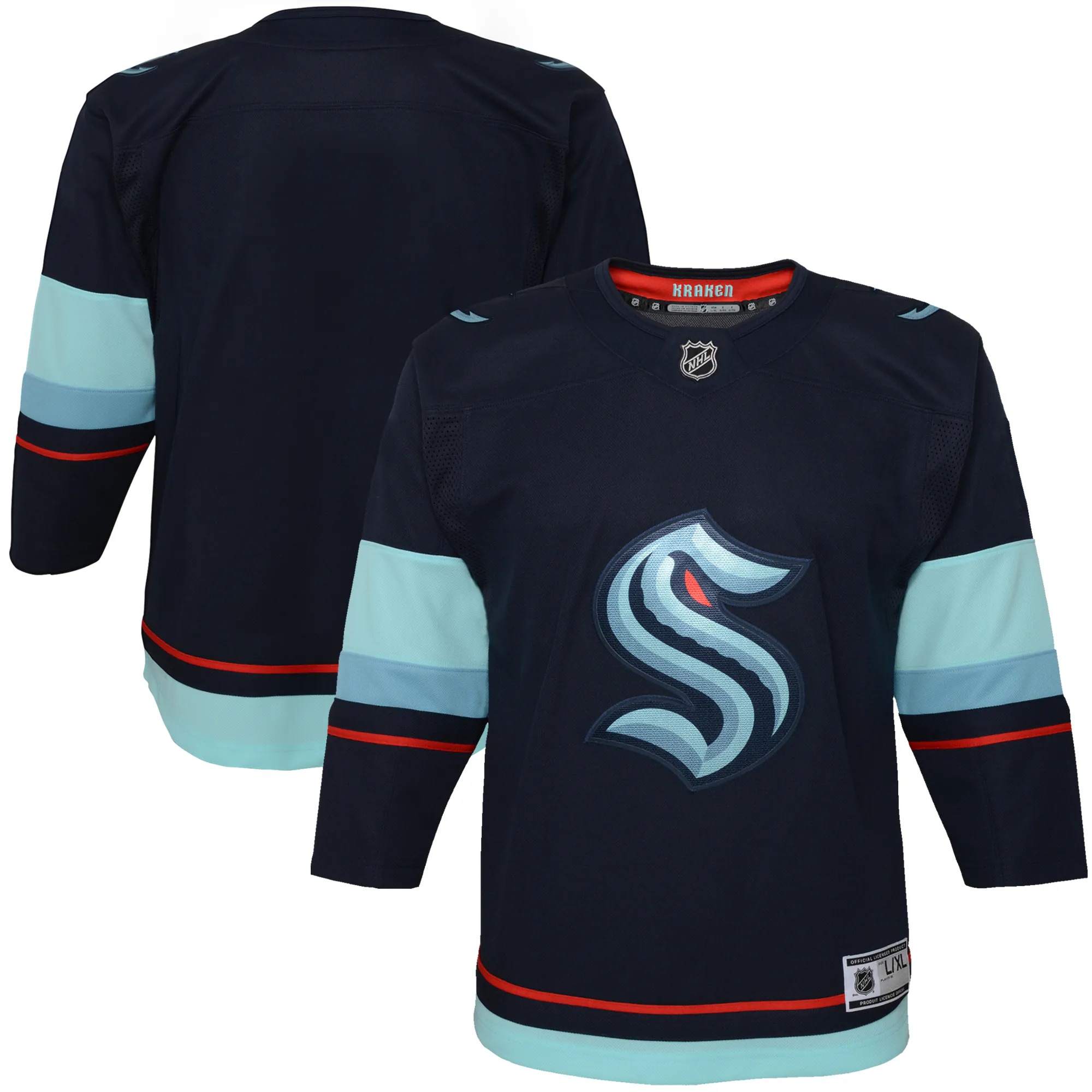 Hunk Wear - Seattle Kraken Youth Home Premier Jersey - Navy