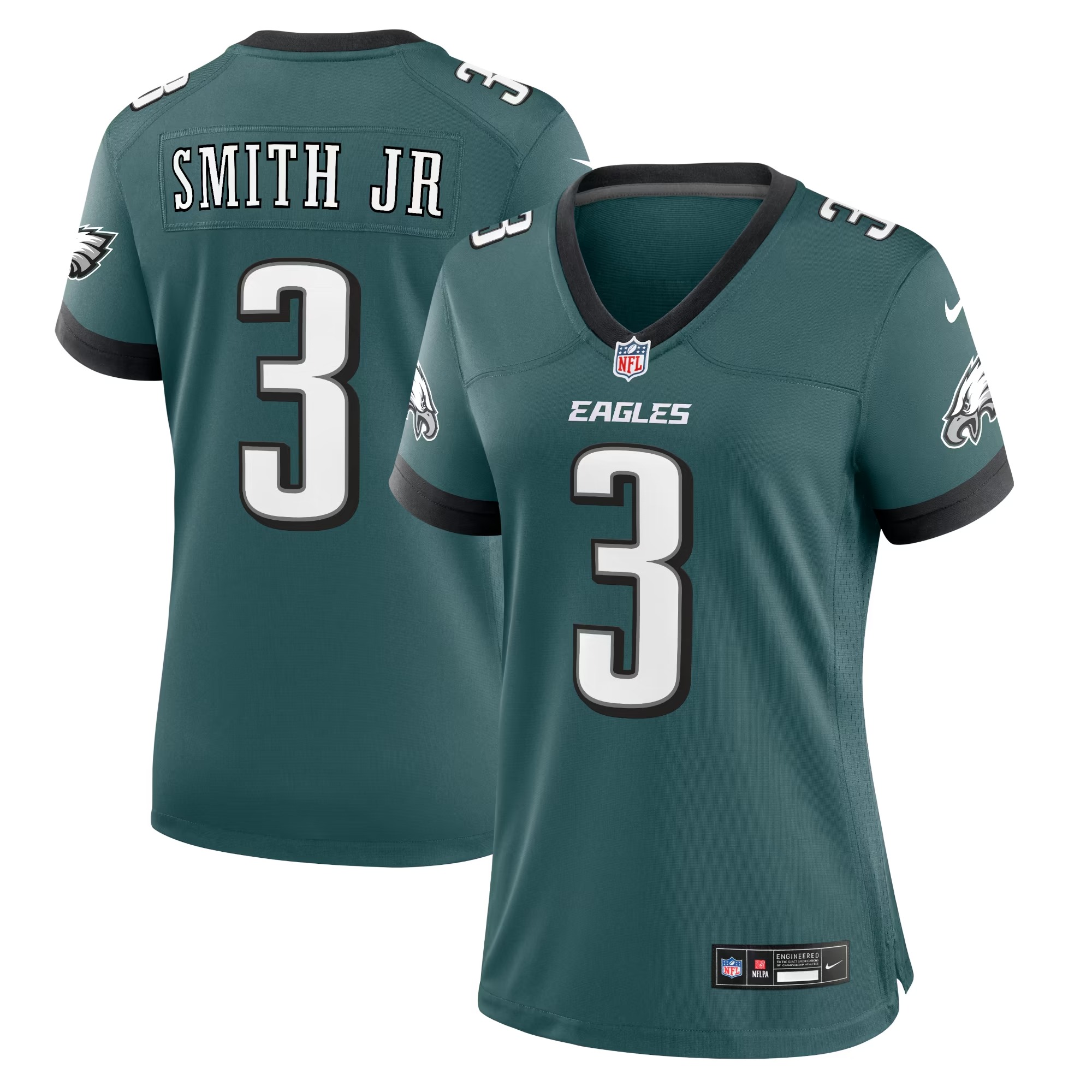 Hunk Wear - Nolan Smith Philadelphia Eagles Nike Women's Team Game Jersey - Midnight Green