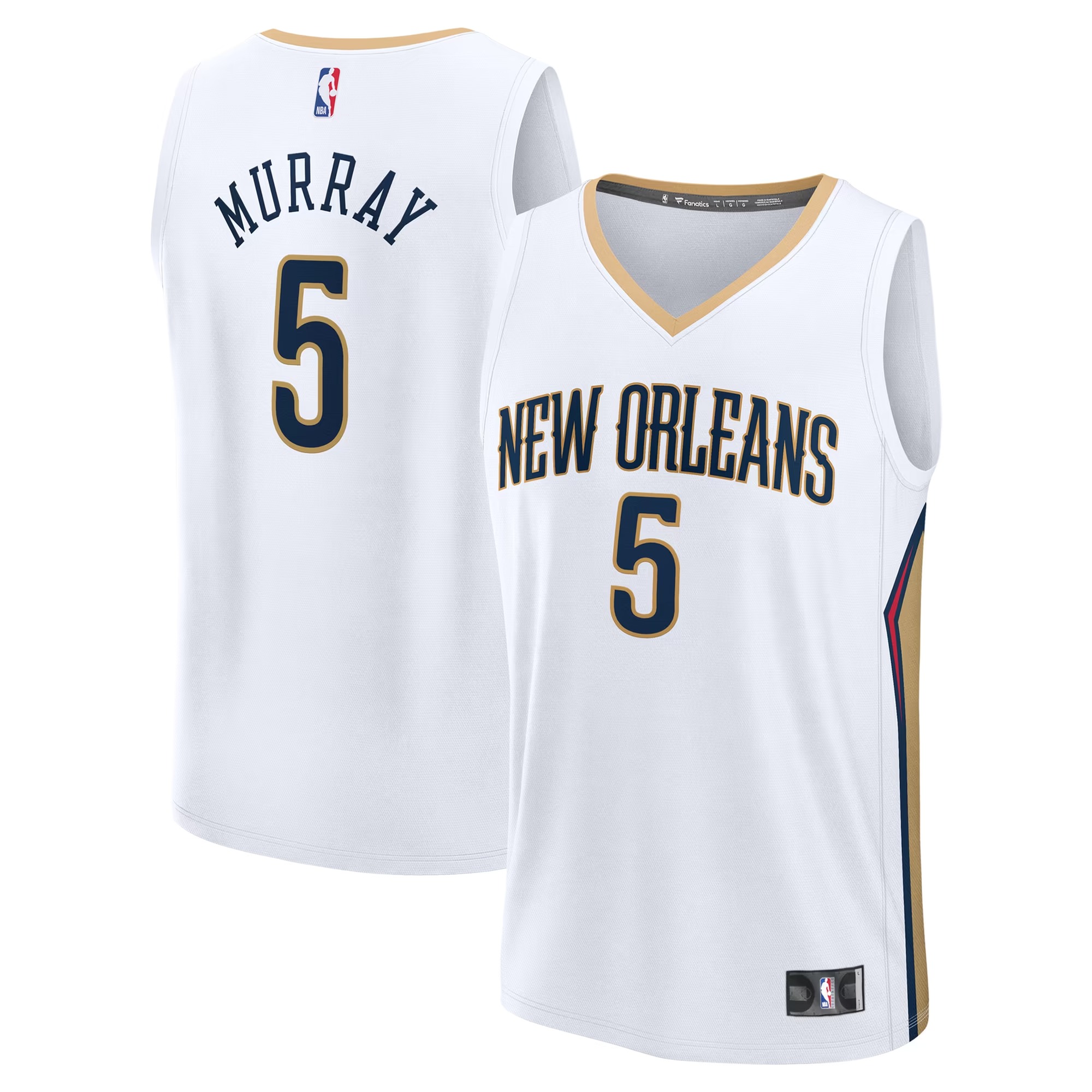 Hunk Wear - Dejounte Murray New Orleans Pelicans Fanatics Fast Break Replica Player Jersey - Association Edition - White
