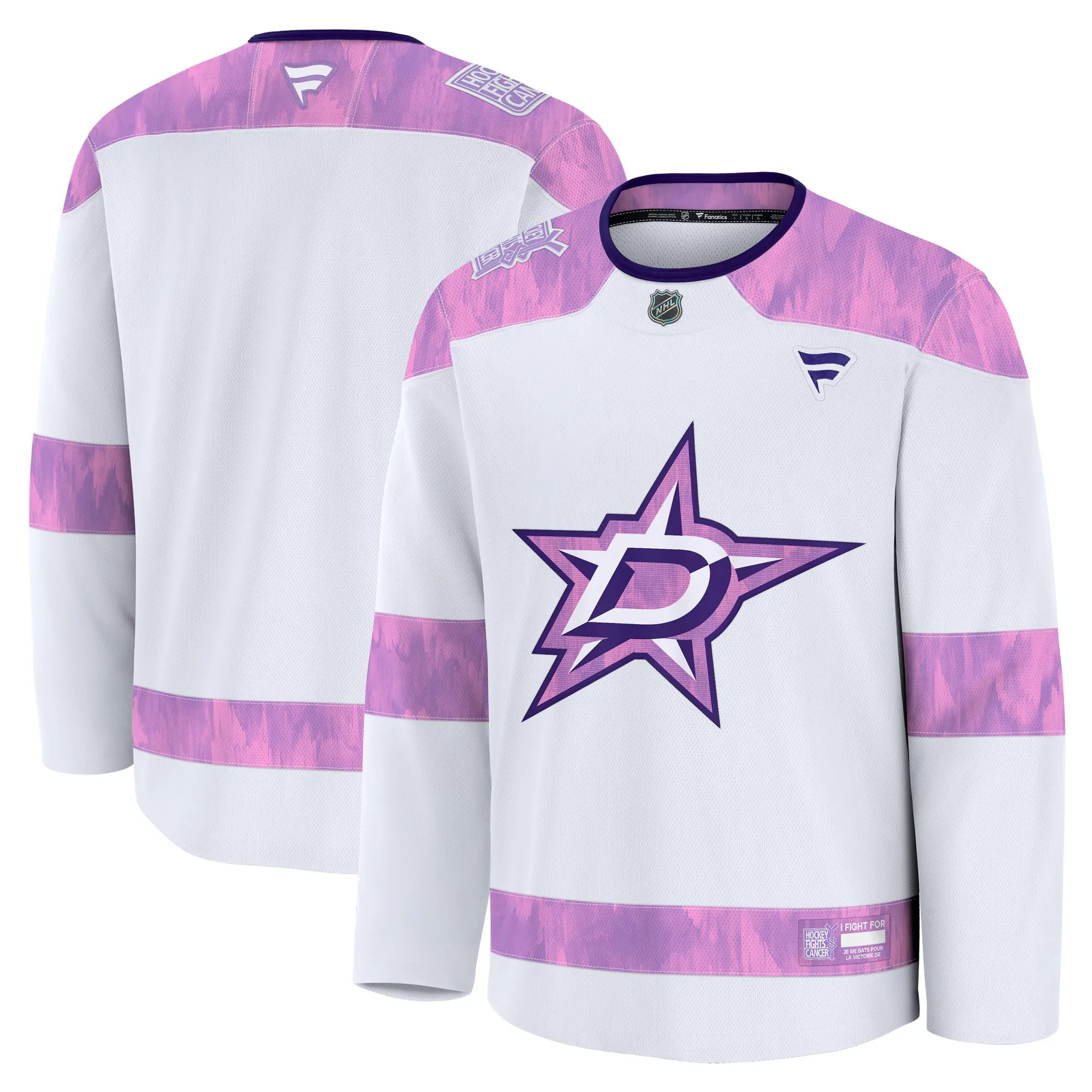 Hunk Wear - Dallas Stars Fanatics 2024 Hockey Fights Cancer Practice Jersey - White