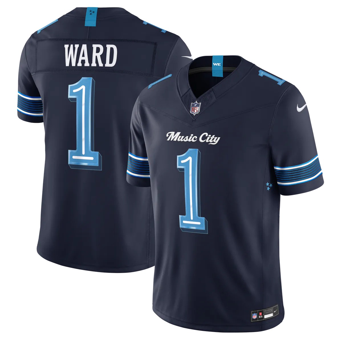 Hunk Wear - Cameron Ward Tennessee Titans Nike 2026 Rivalries Collection Stitched Limited Jersey - Navy