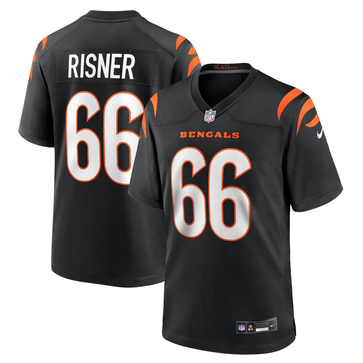 Hunk Wear - Dalton Risner Cincinnati Bengals Nike Team Game Jersey - Black