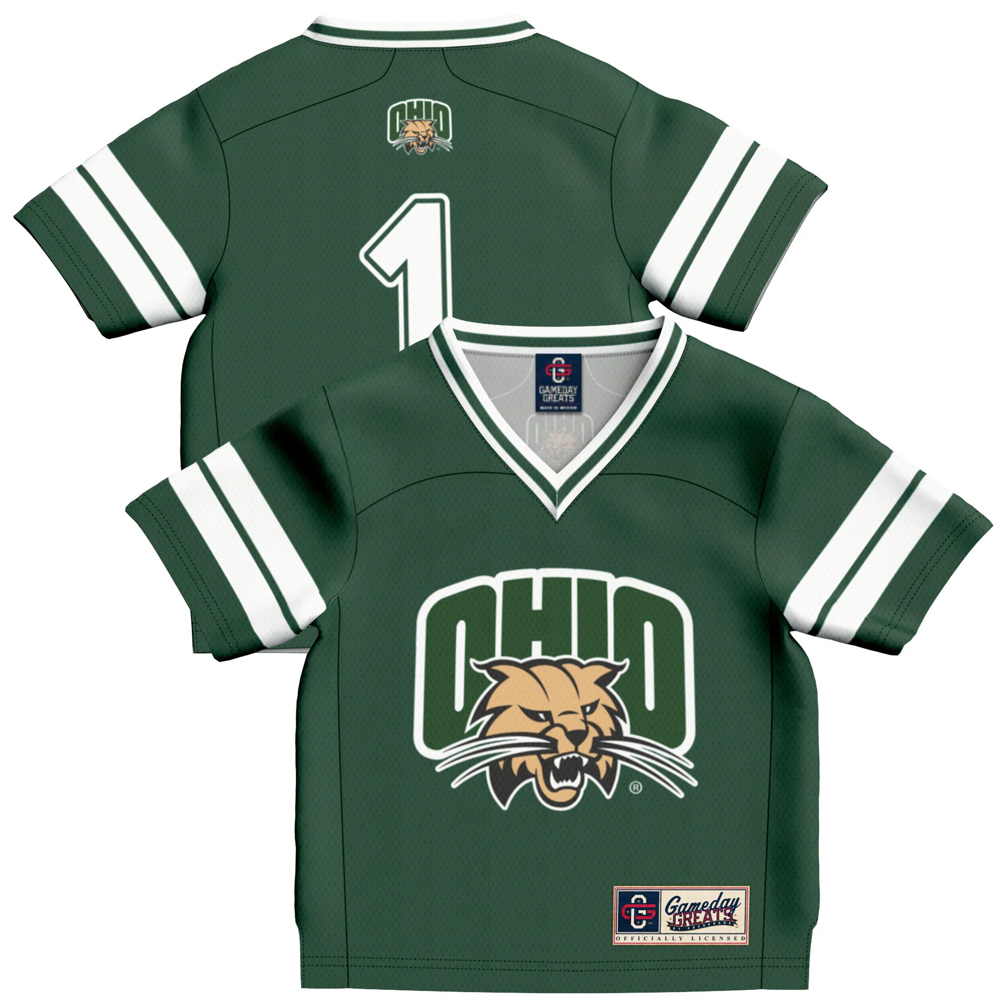 Hunk Wear - #1 Ohio Bobcats GameDay Greats Infant Collegiate Football Fashion Jersey - Green