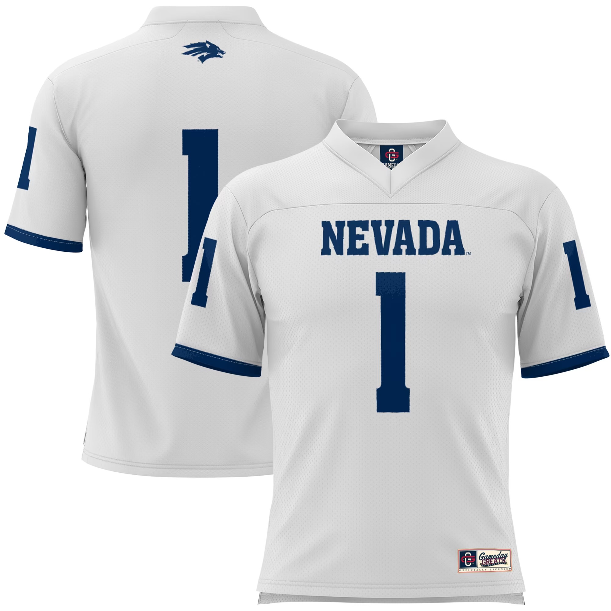 Hunk Wear - #1 Nevada Wolf Pack GameDay Greats Football Jersey - White