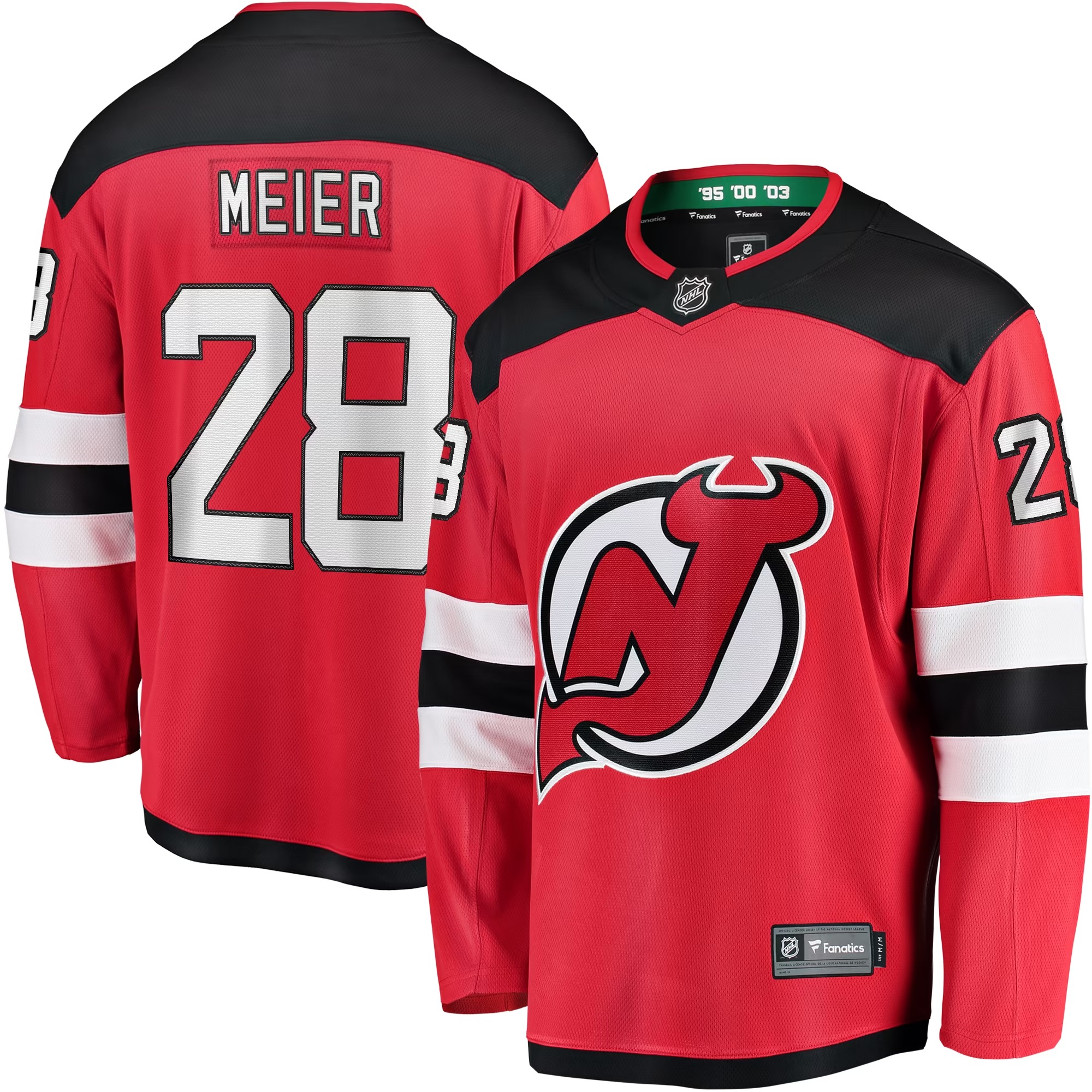 Hunk Wear - Timo Meier New Jersey Devils Fanatics Home Breakaway Jersey - Red