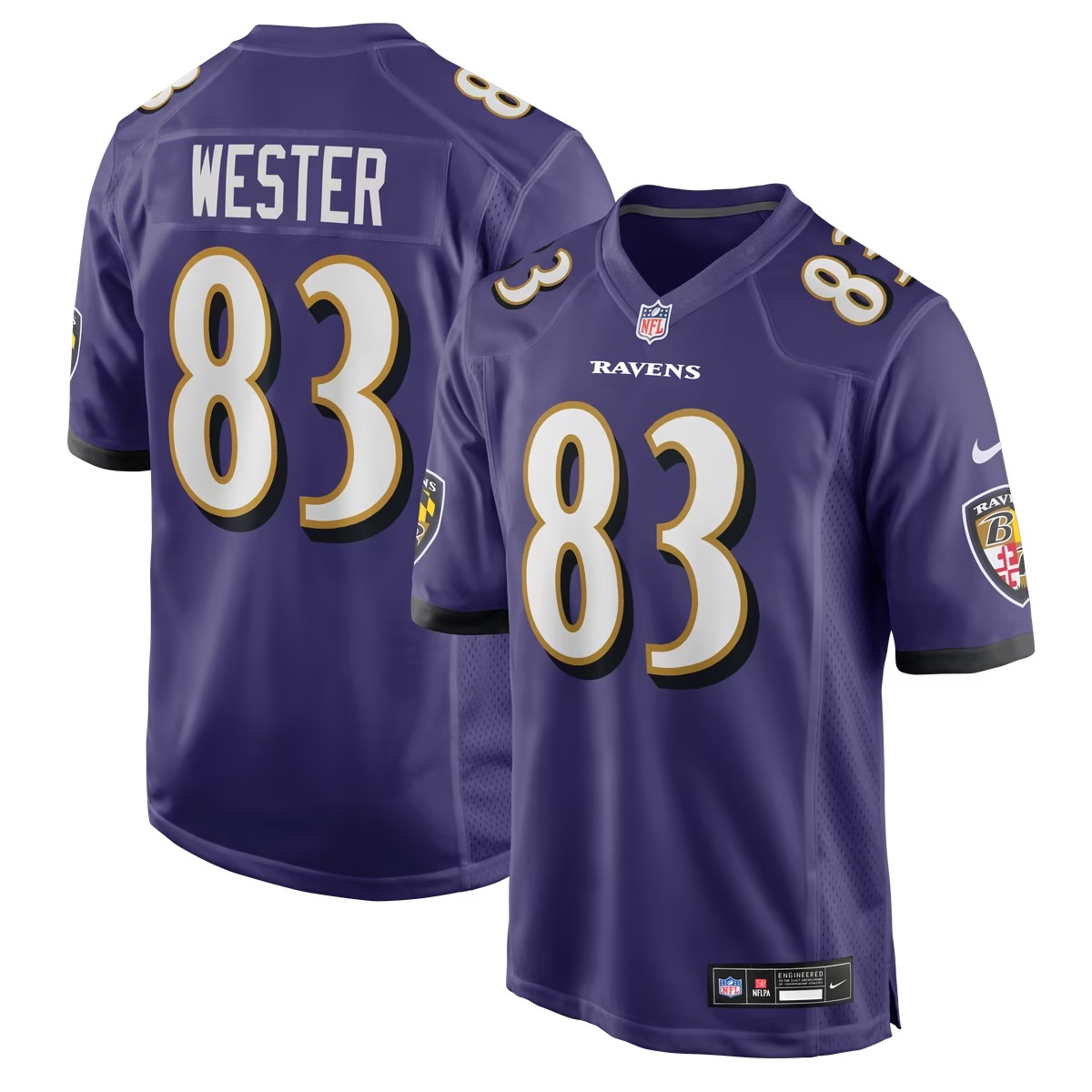 Hunk Wear - LaJohntay Wester Baltimore Ravens Nike Team Game Jersey - Purple