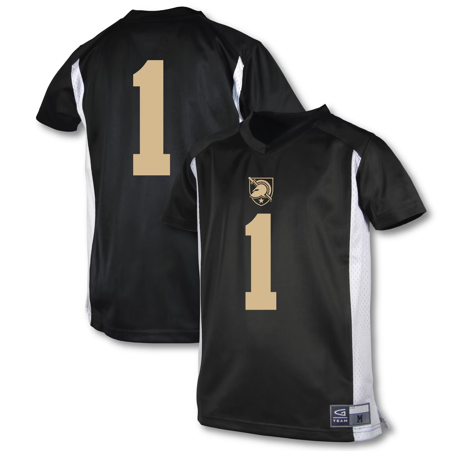 Hunk Wear - #1 Army Black Knights Garb Youth Football Jersey - Black