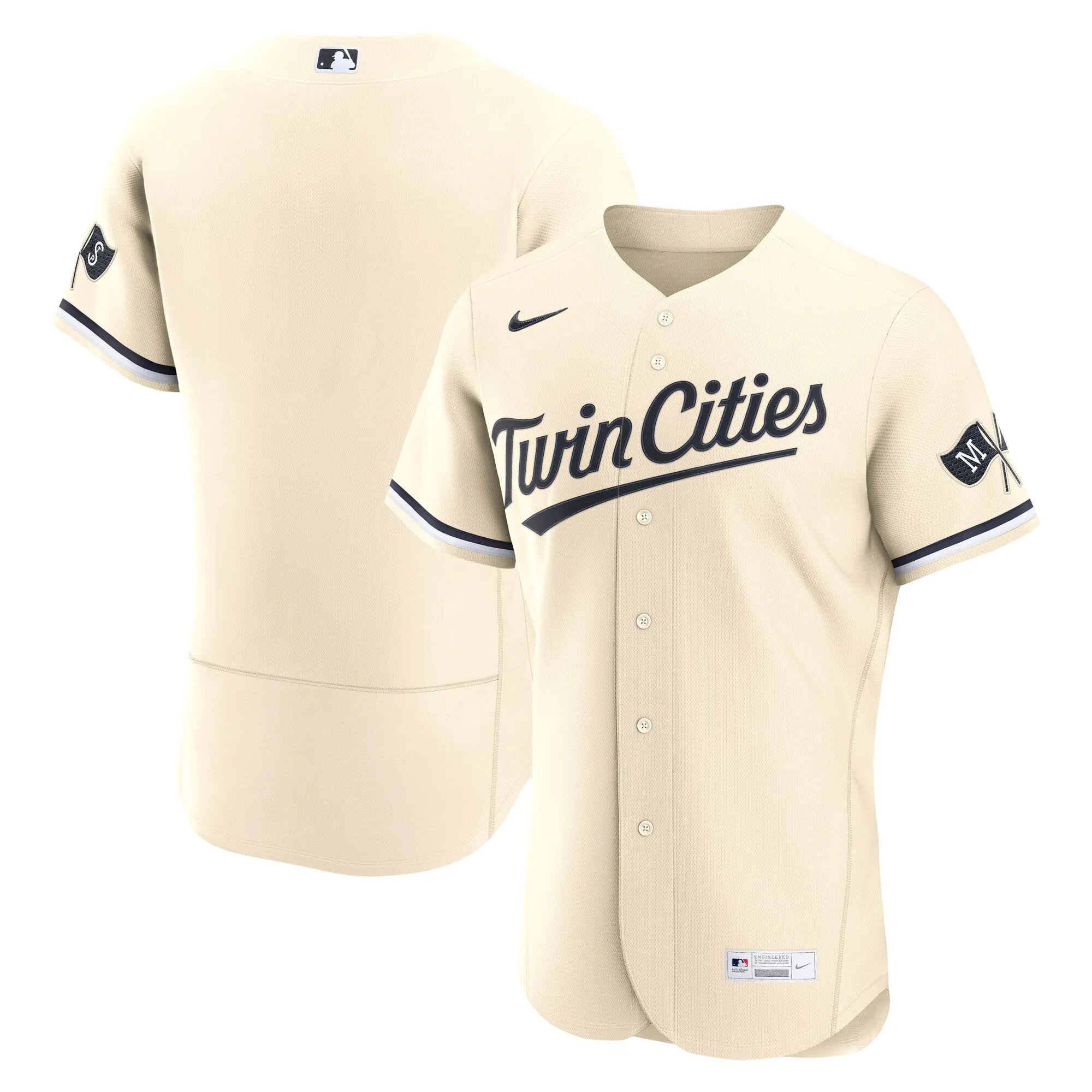 Hunk Wear - Minnesota Twins Nike Alternate Authentic Jersey - Cream