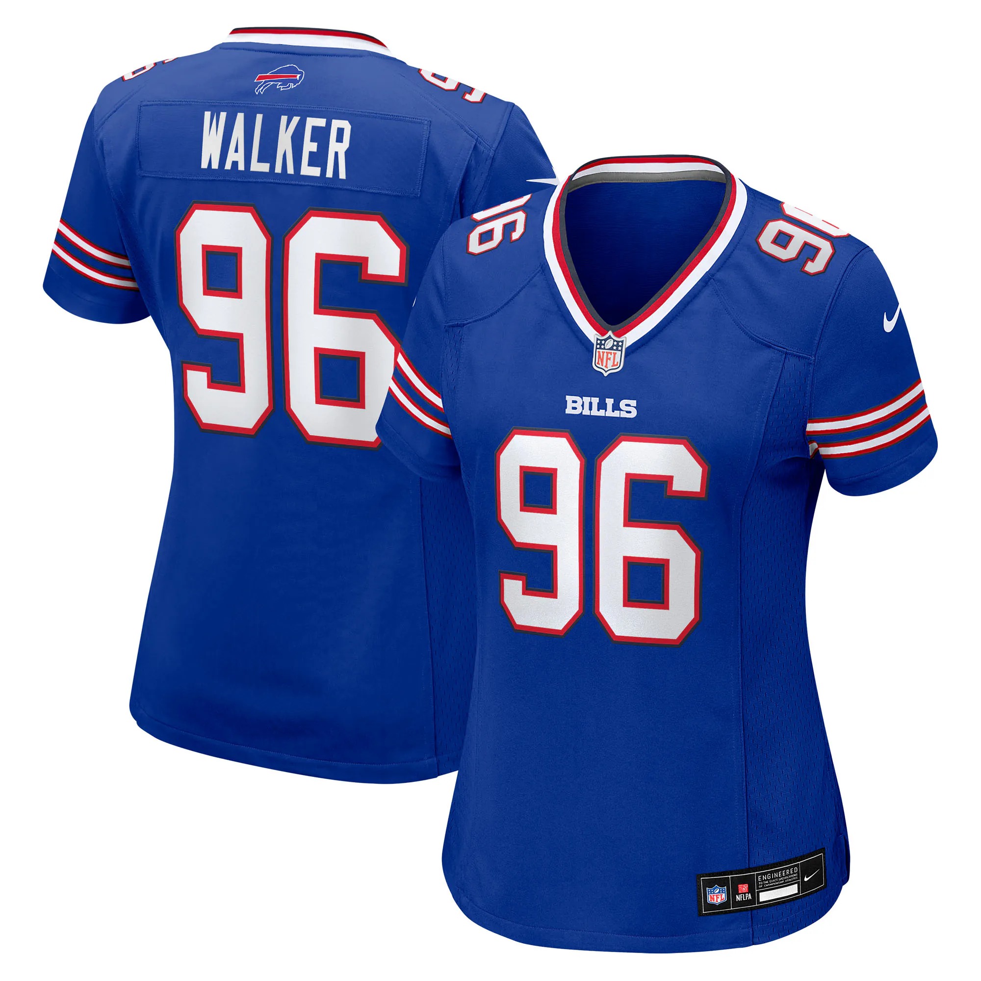 Hunk Wear - Deone Walker Buffalo Bills Nike Women's Team Game Jersey - Royal