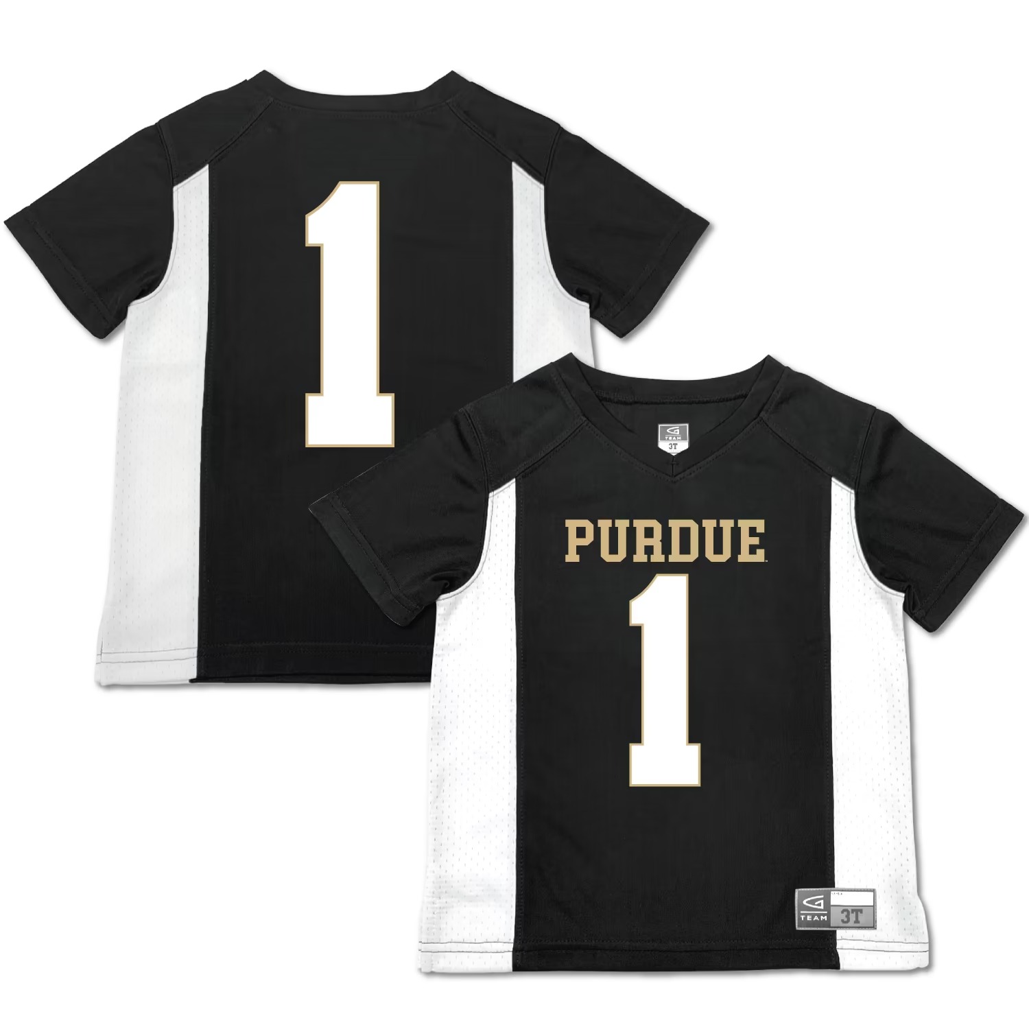 Hunk Wear - #1 Purdue Boilermakers Garb Toddler Football Jersey - Black