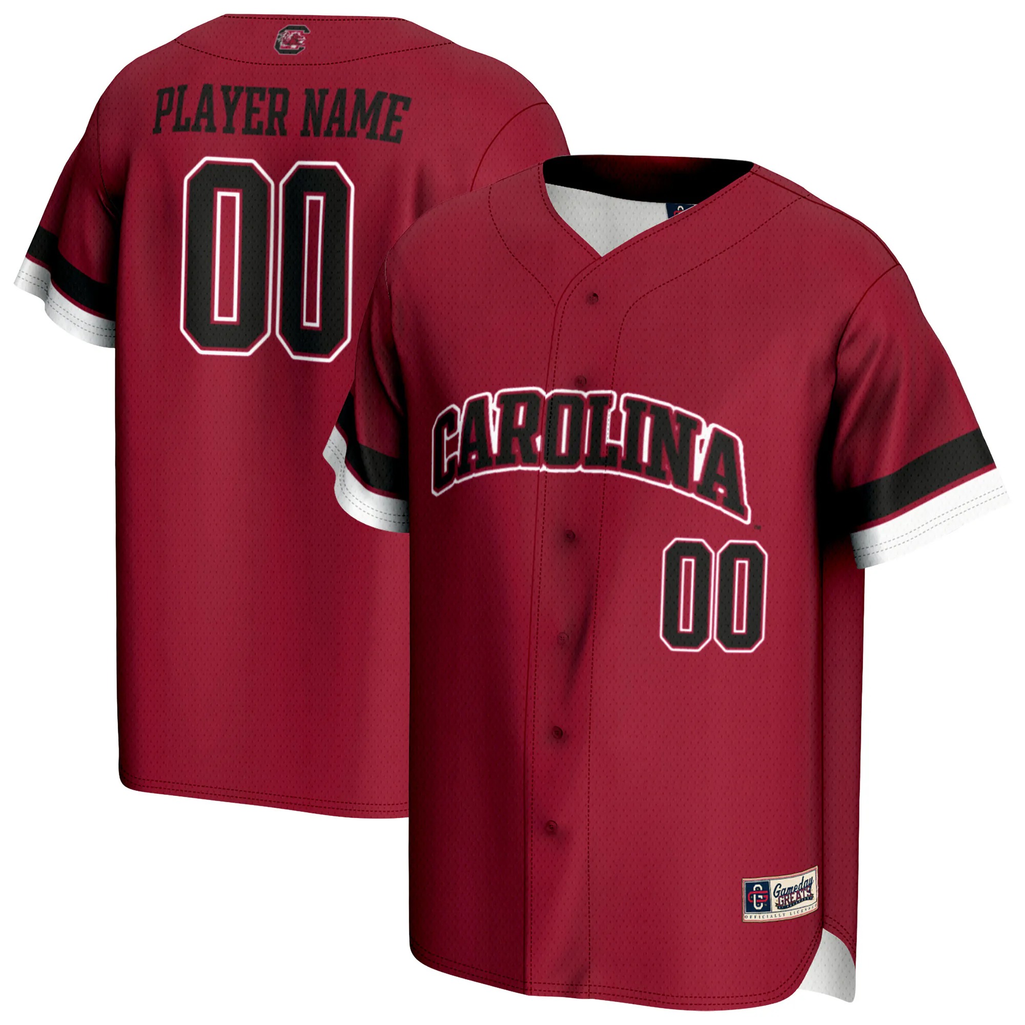 Hunk Wear - South Carolina Gamecocks GameDay Greats Unisex NIL Pick-A-Player Lightweight Baseball Jersey - Garnet