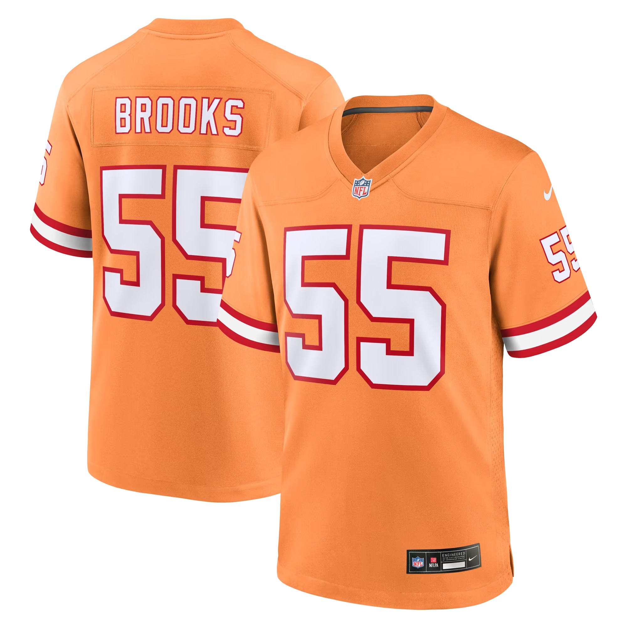 Hunk Wear - Derrick Brooks Tampa Bay Buccaneers Nike Throwback Game Jersey - Orange