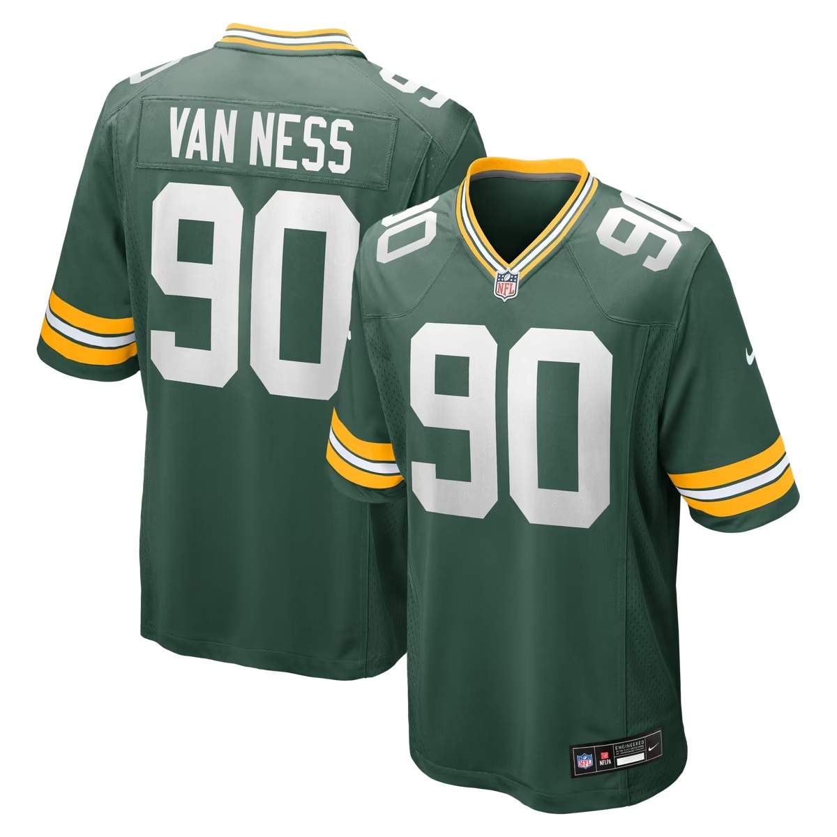 Hunk Wear - Lukas Van Ness Green Bay Packers Nike Game Jersey - Green