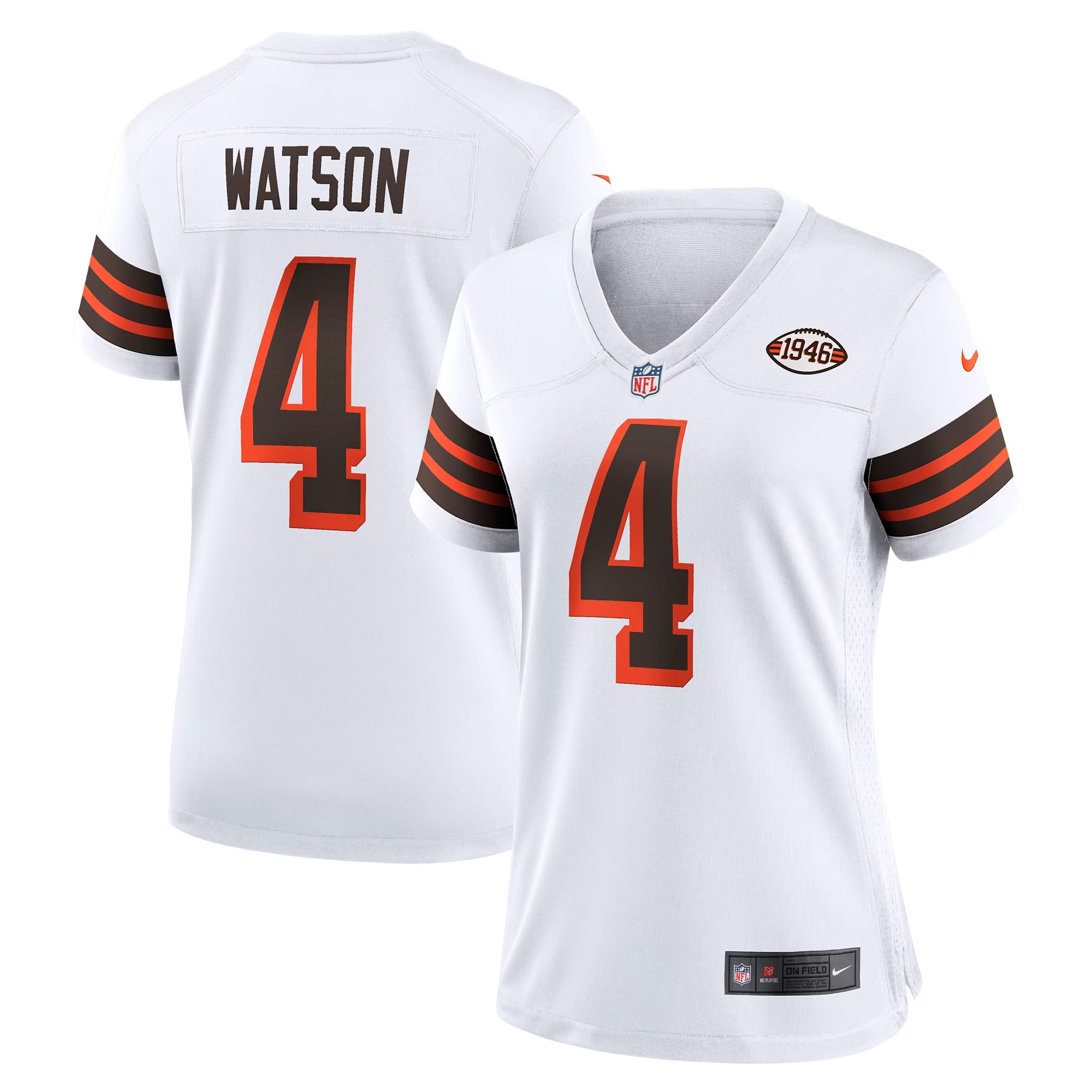 Hunk Wear - Deshaun Watson Cleveland Browns Nike Women's Player Jersey - White