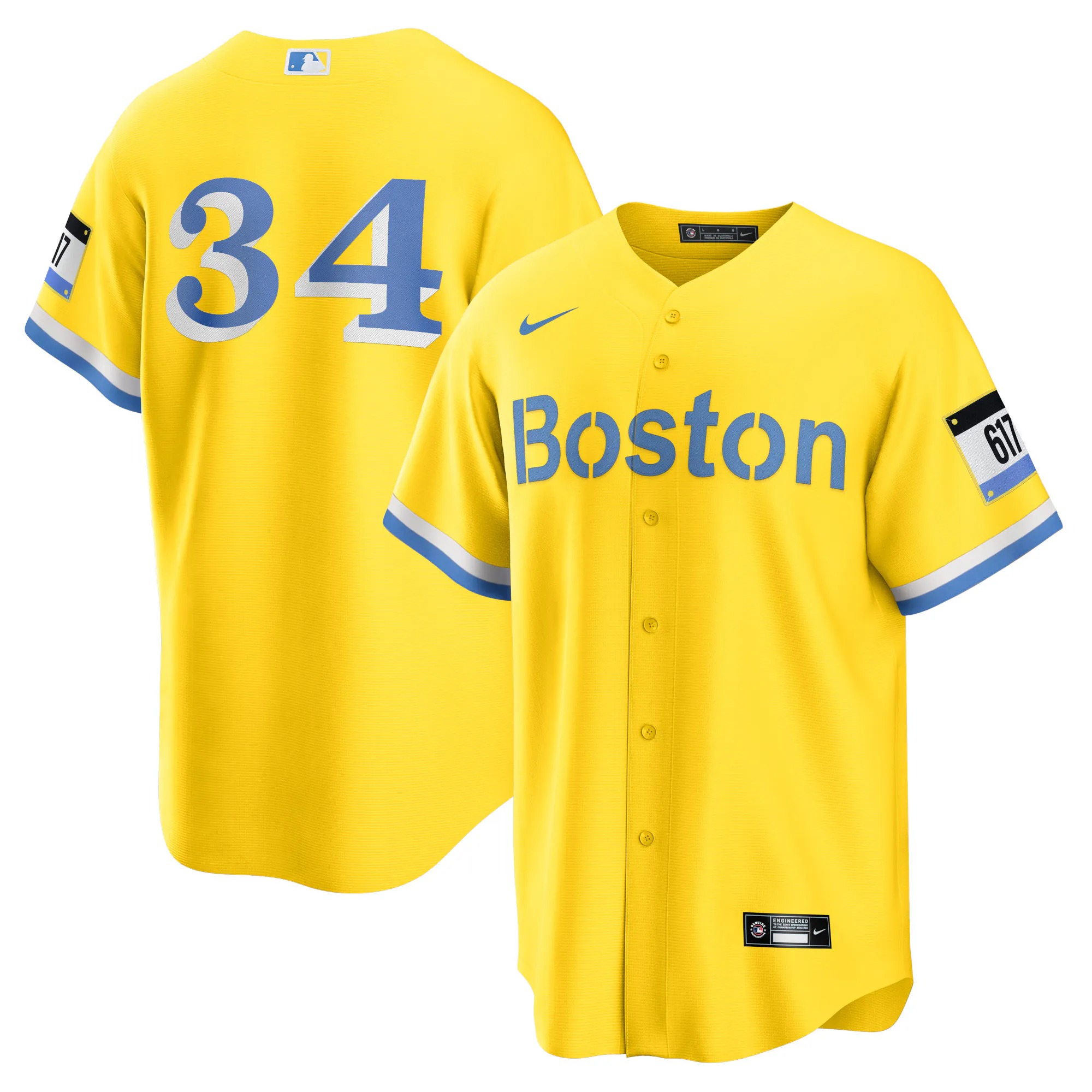 Hunk Wear - David Ortiz Boston Red Sox Nike Retired Player City Connect Replica Jersey - Gold