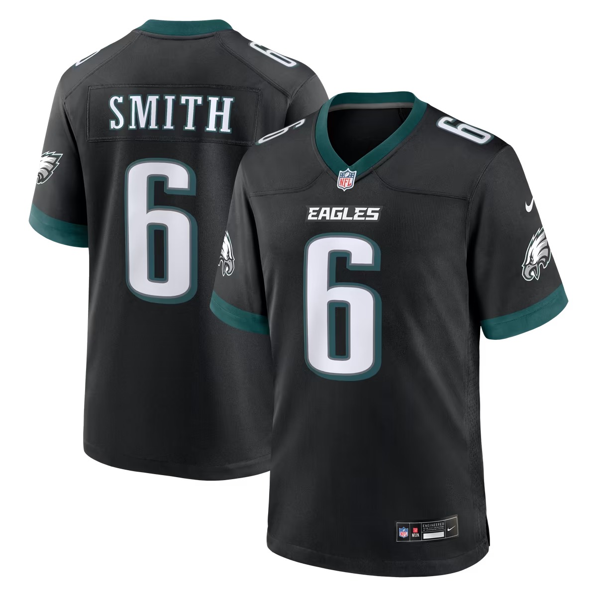 Hunk Wear - DeVonta Smith Philadelphia Eagles Nike Alternate Game Jersey - Black