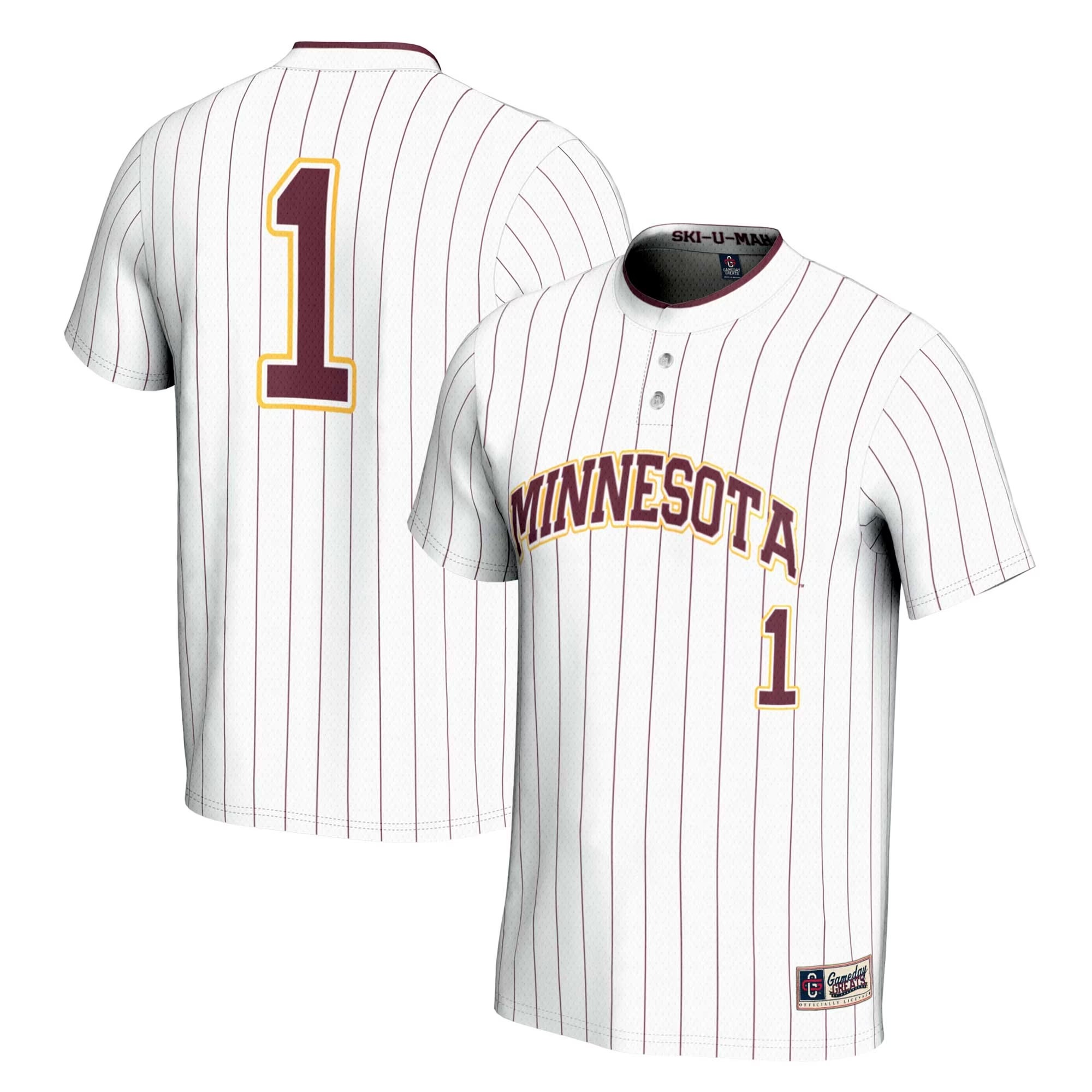 Hunk Wear - #1 Minnesota Golden Gophers GameDay Greats Youth Lightweight Softball Jersey - White