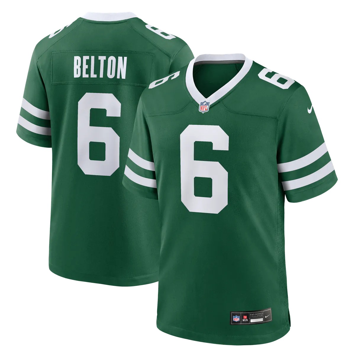 Hunk Wear - Dane Belton New York Jets Nike Team Game Jersey - Legacy Green
