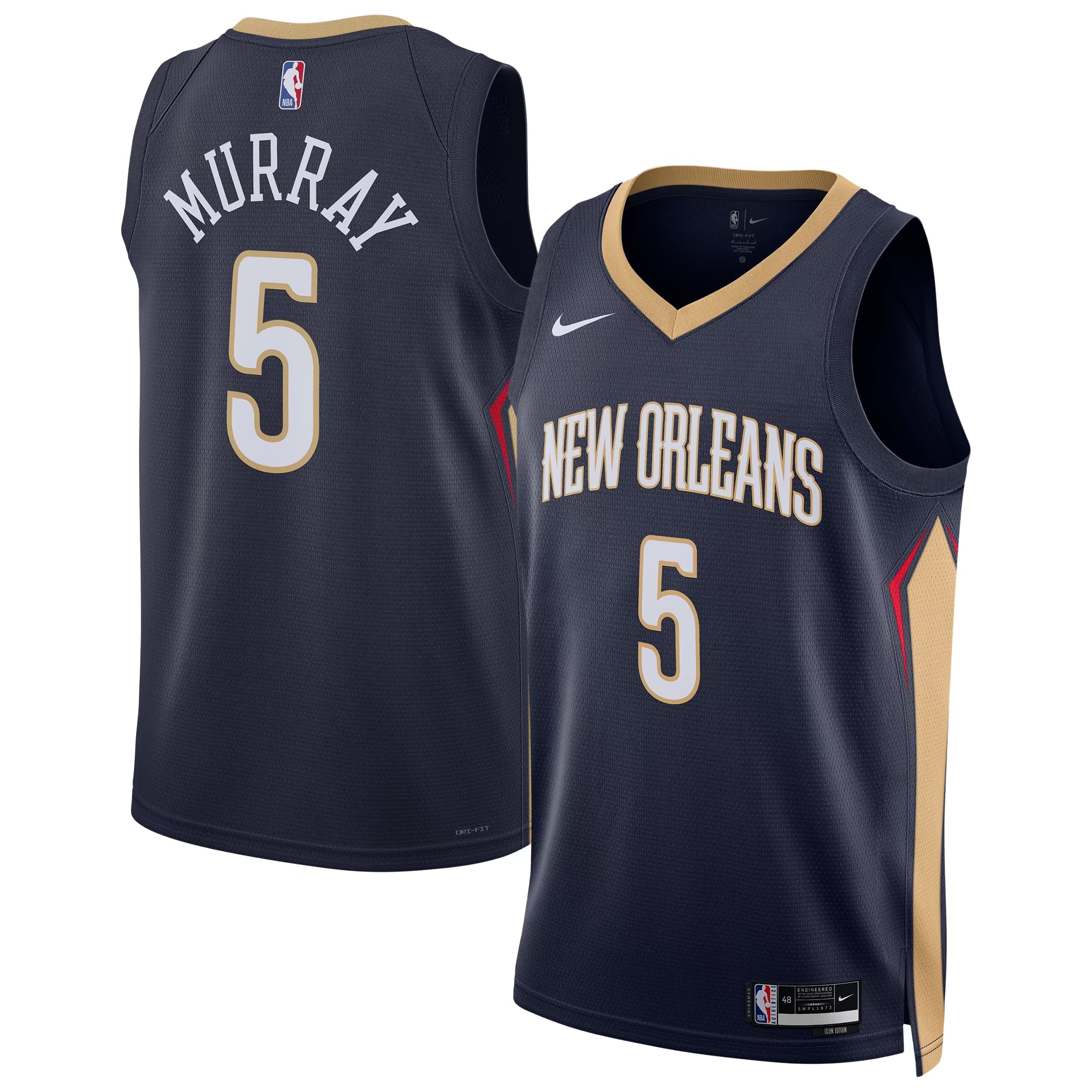 Hunk Wear - Dejounte Murray New Orleans Pelicans Nike Unisex 2024 Offseason Addition Nike Swingman Jersey - Navy