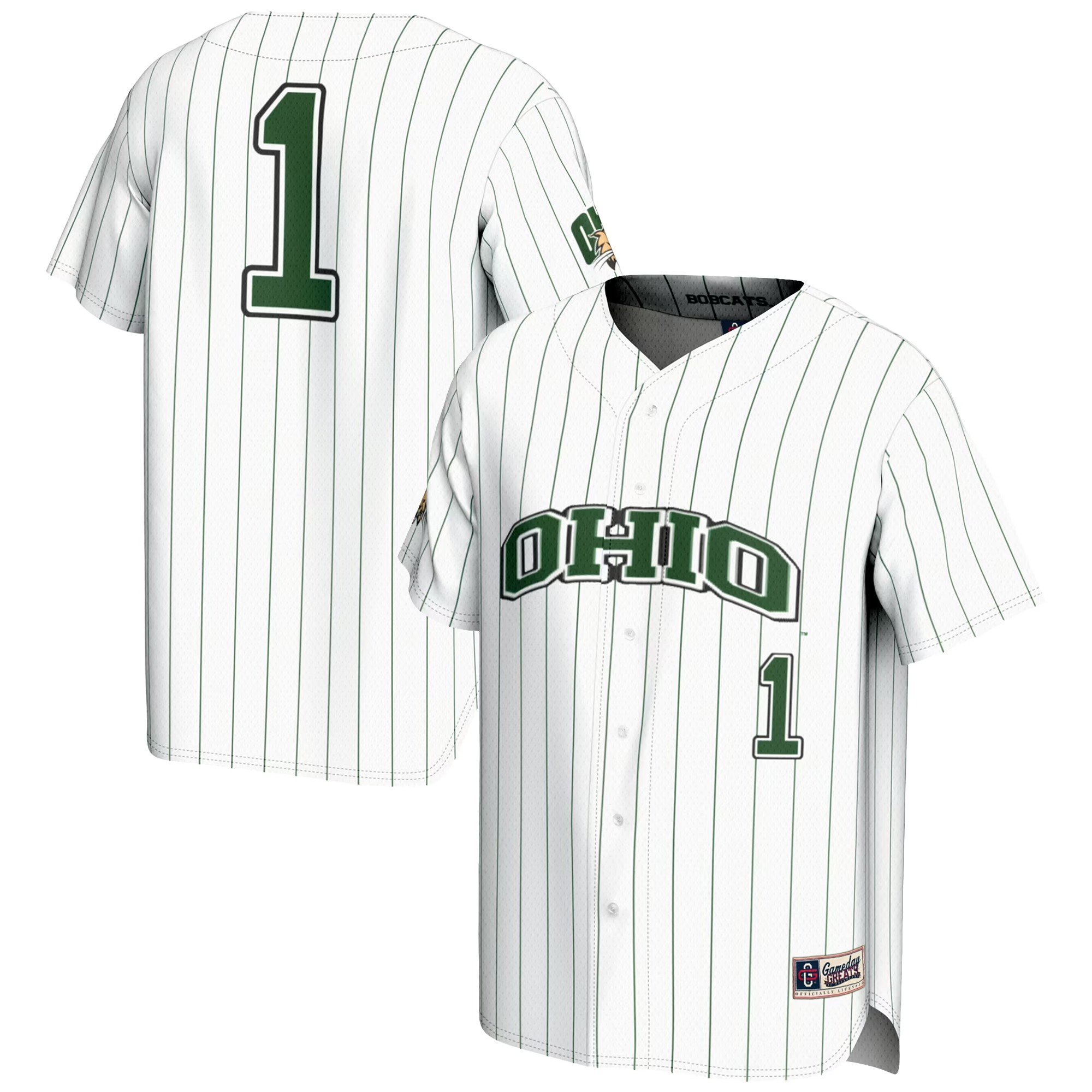 Hunk Wear - #1 Ohio Bobcats GameDay Greats Lightweight Baseball Jersey - White