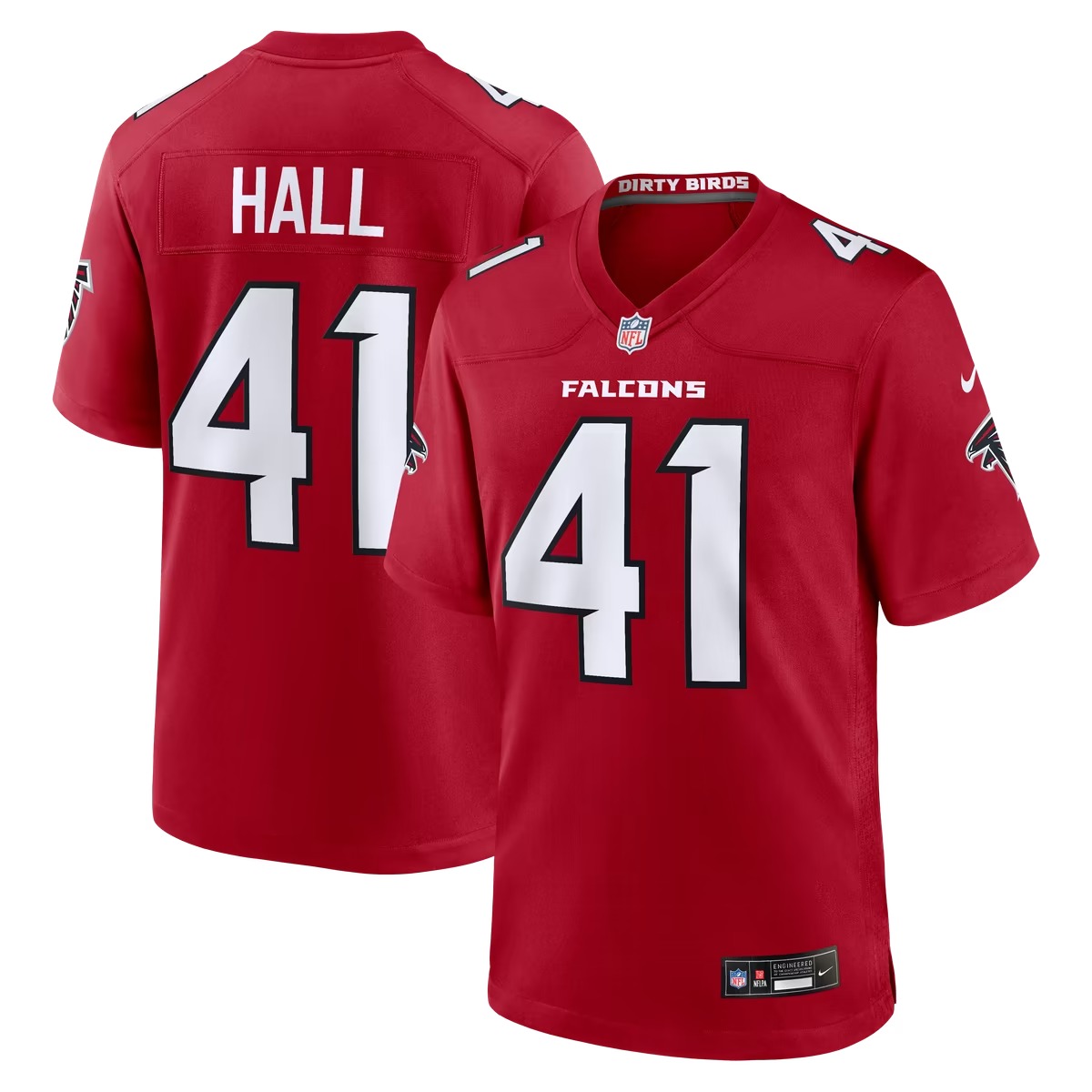 Hunk Wear - Darren Hall Atlanta Falcons Nike Team Game Jersey - Red
