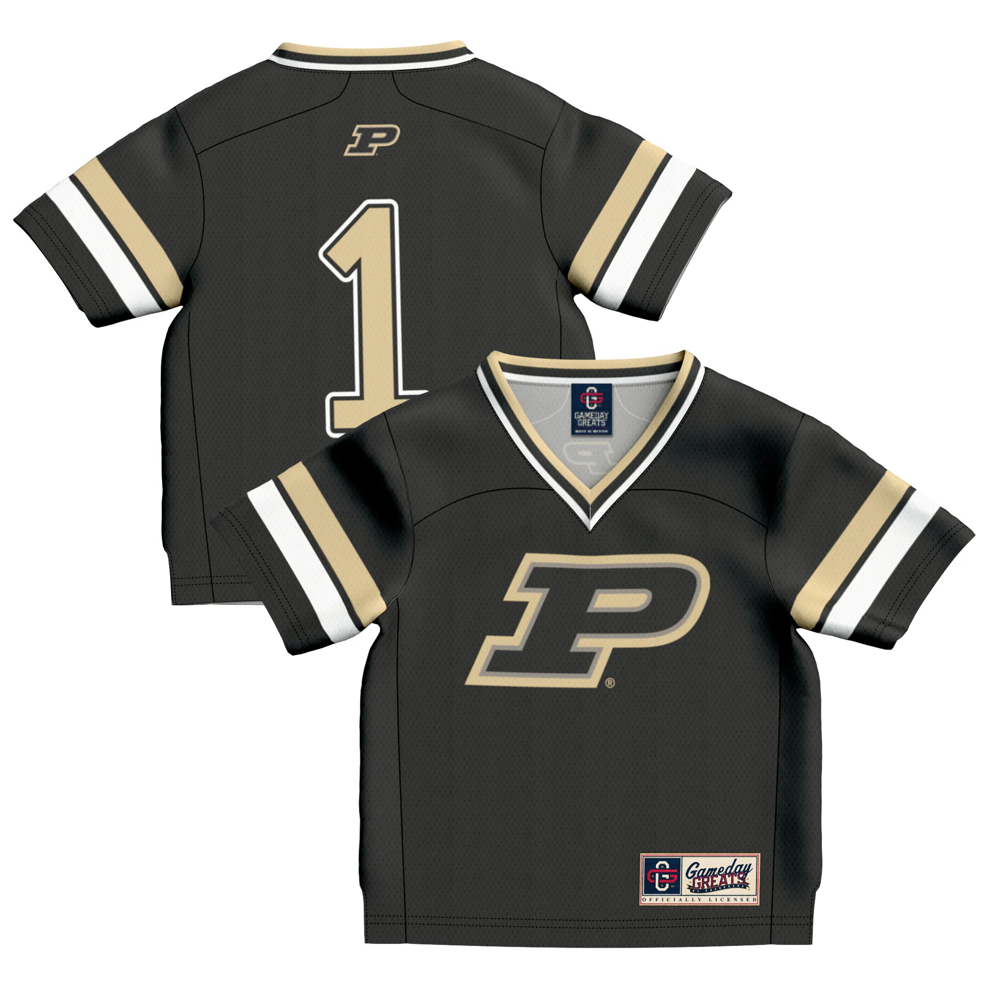 Hunk Wear - #1 Purdue Boilermakers GameDay Greats Infant Football Fashion Jersey - Black