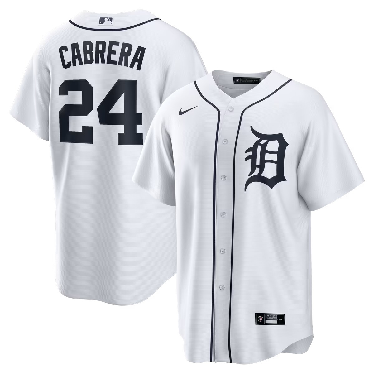Hunk Wear - Miguel Cabrera Detroit Tigers Nike Home Retired Player Replica Jersey - White