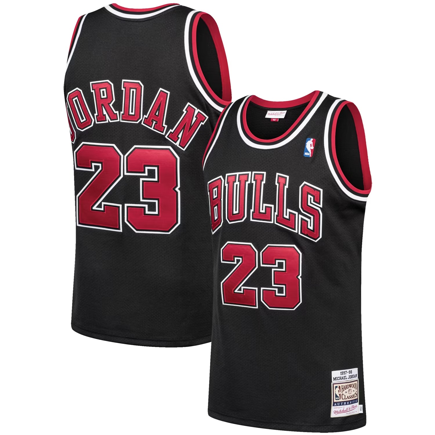 Hunk Wear - Michael Jordan Chicago Bulls Mitchell & Ness 1997_98 Hardwood Classics Authentic Jersey - Black