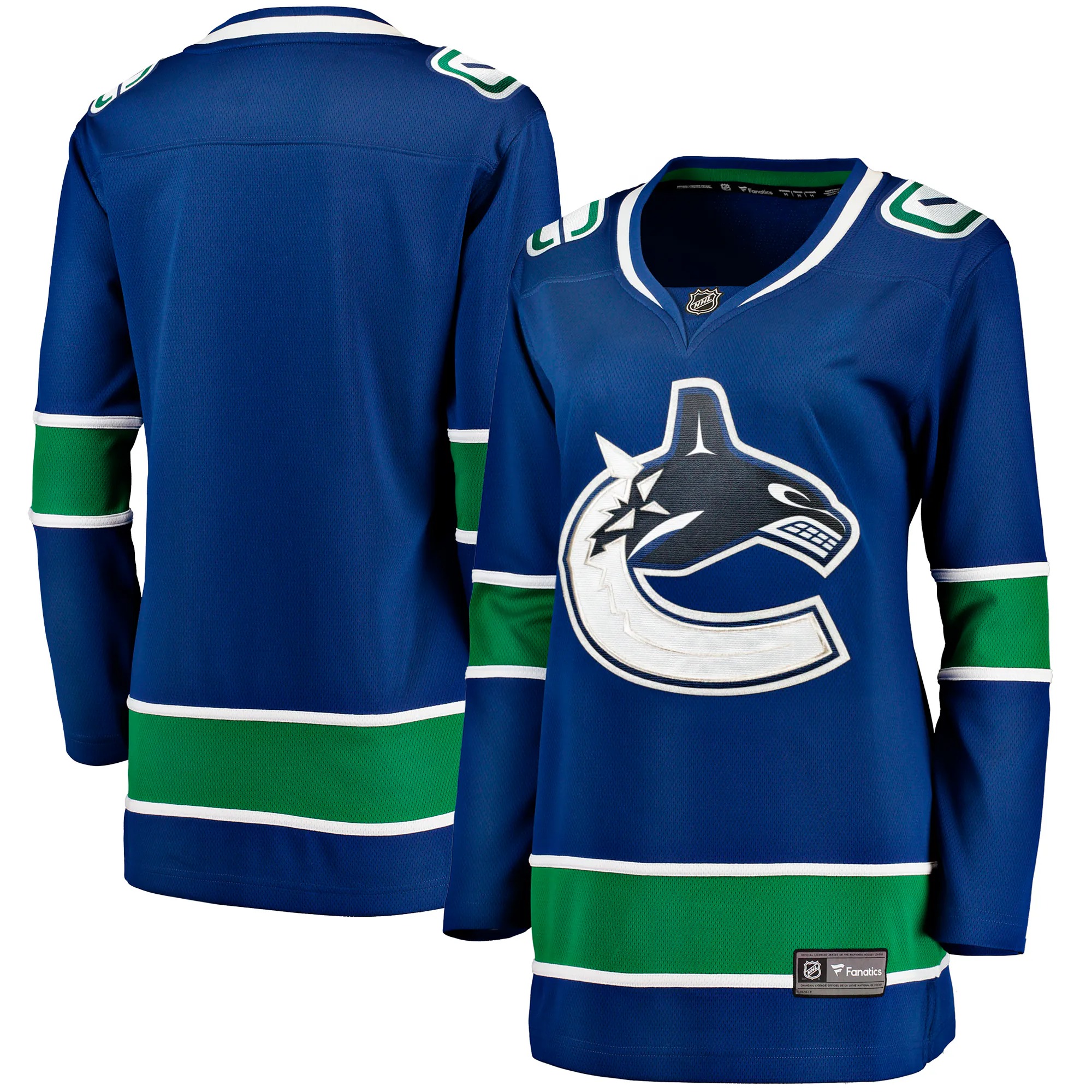Hunk Wear - Vancouver Canucks Fanatics Women's Premier Breakaway Jersey - Blue