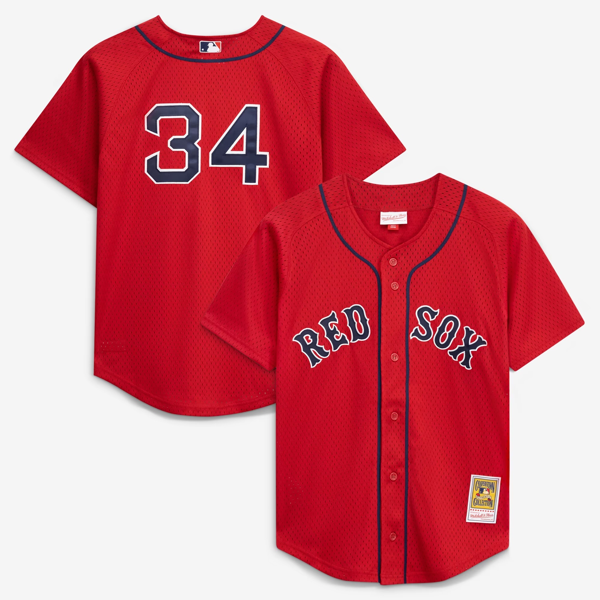 Hunk Wear - David Ortiz Boston Red Sox Mitchell & Ness Toddler Cooperstown Collection Mesh Batting Practice Jersey - Red